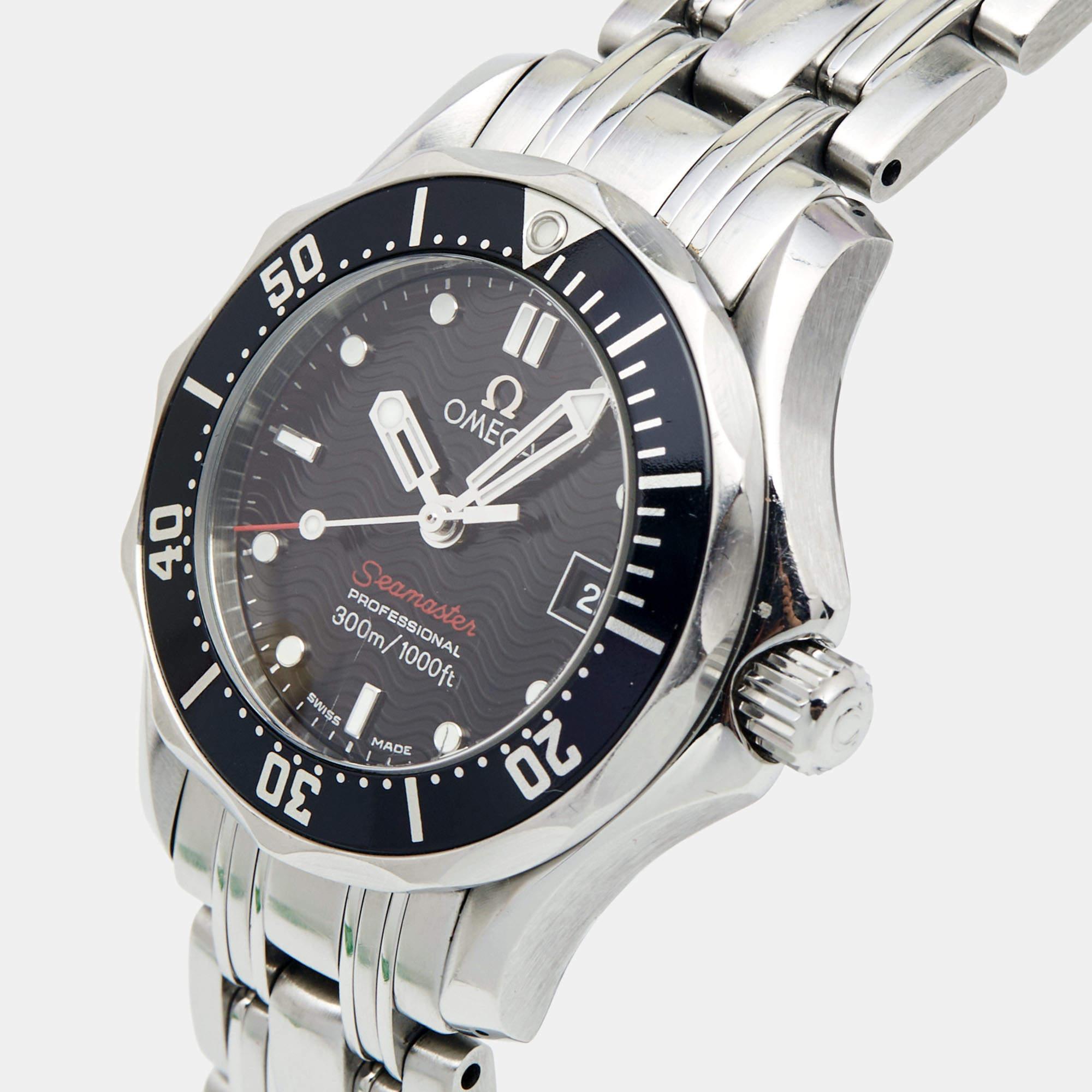 Omega Black Stainless Seamaster 212.30.28.61.01.001 Women's Wristwatch 28 mm 4