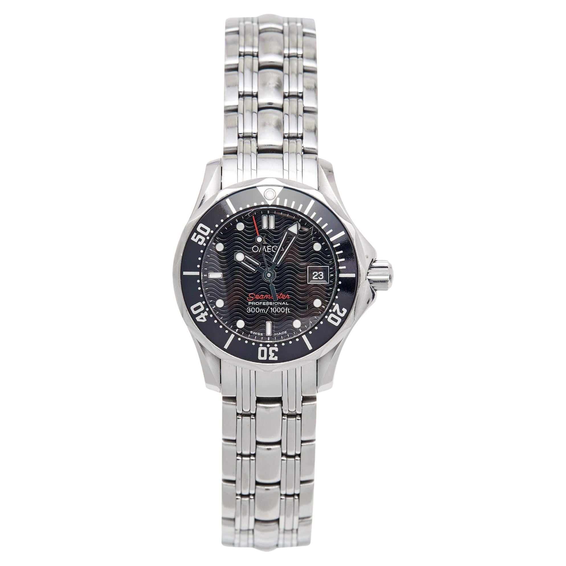 Omega Black Stainless Seamaster 212.30.28.61.01.001 Women's Wristwatch 28 mm