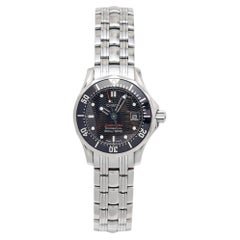 Omega Montre-bracelet Seamaster 212.30.28.61.01.001 en acier inoxydable noir pour femme, 28 mm