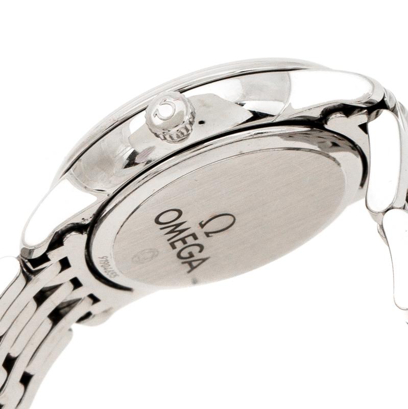 Omega Black Stainless Steel De Ville Prestige Women's Wristwatch 24.40 mm 1