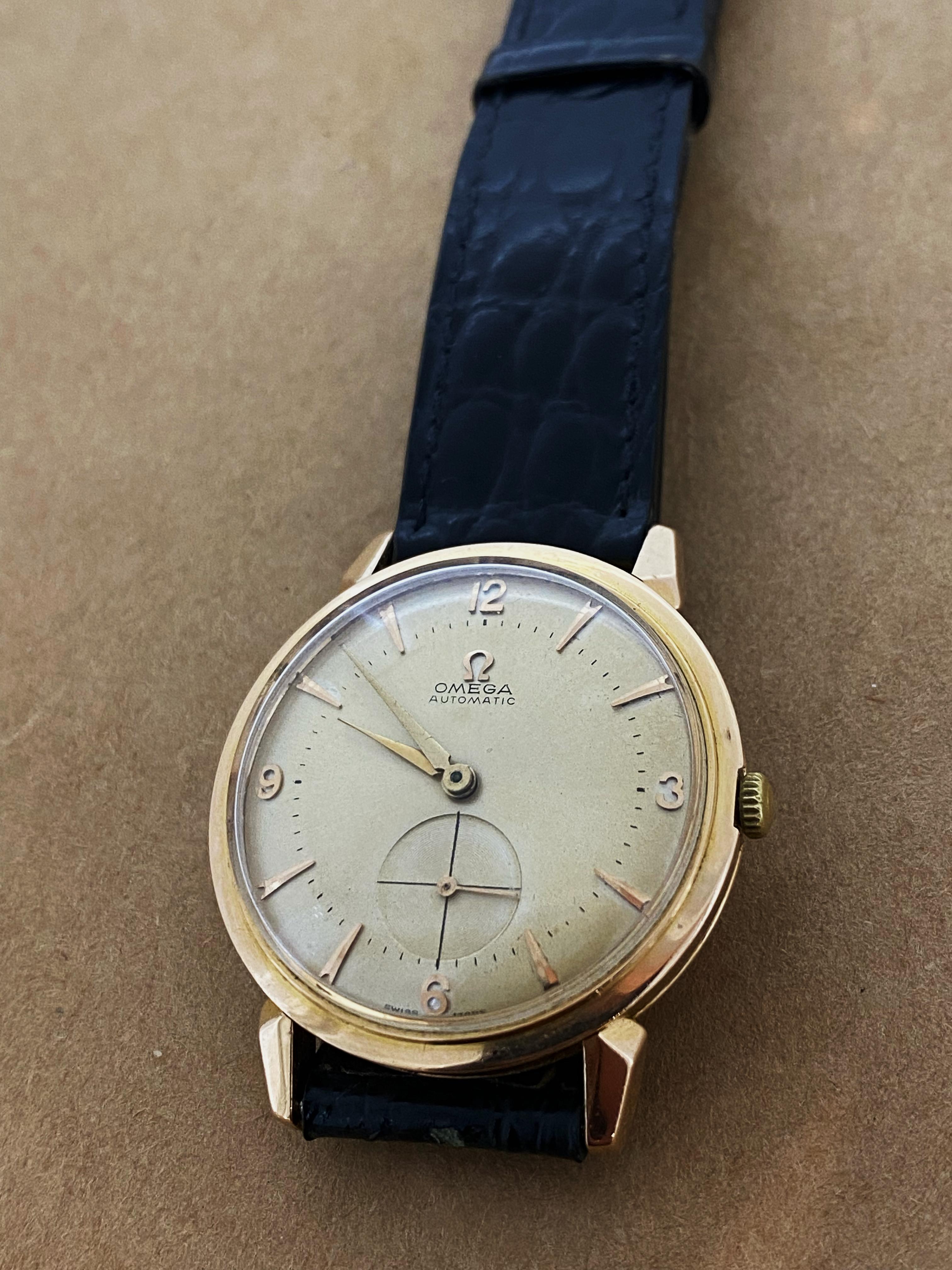 Timepieces by Omega have been long admired for 
their functionality, desirability & power. 
 
This particular example is a classical 
Omega ref 2709 gents' watch, dating from 1952,
performed in 18K Solid Yellow Gold 
 
~
 
Fitted with an Automatic