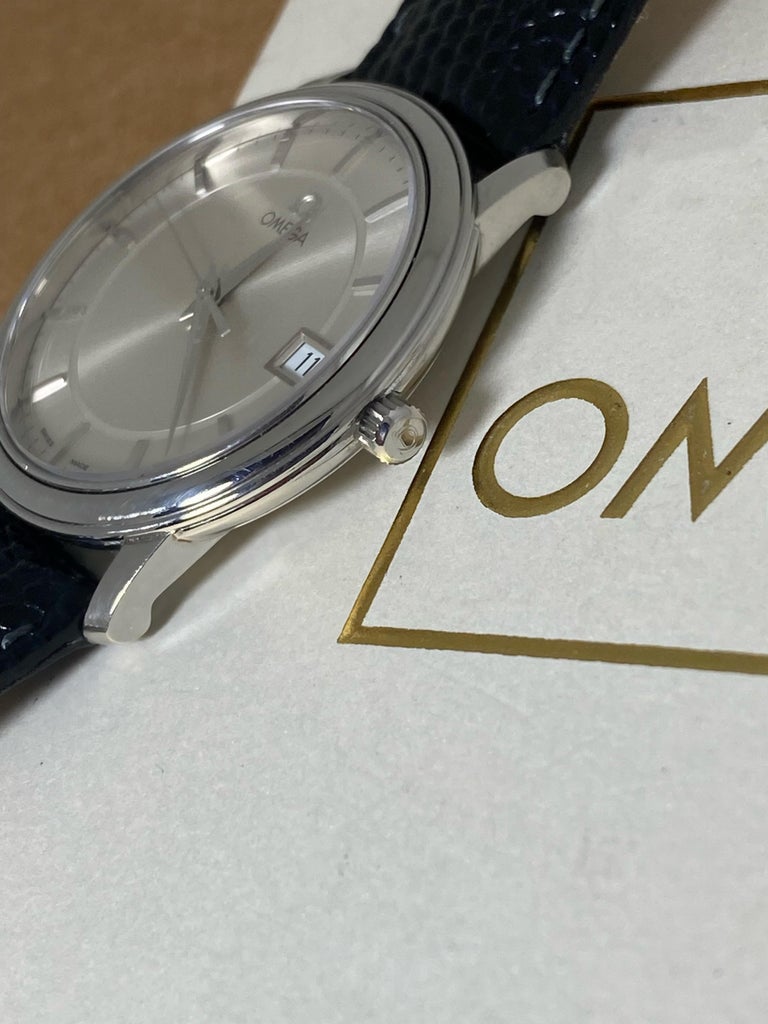Omega cal 1532 Swiss Quartz S Steel Silver Dial 34mm Mens Watch with Date. For Sale at 1stDibs omega 1532 omega de ville 1168233 omega 1168233