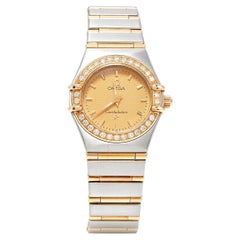 Omega Champagne 18K Yellow Gold & Stainless Steel Women's Wristwatch 23MM