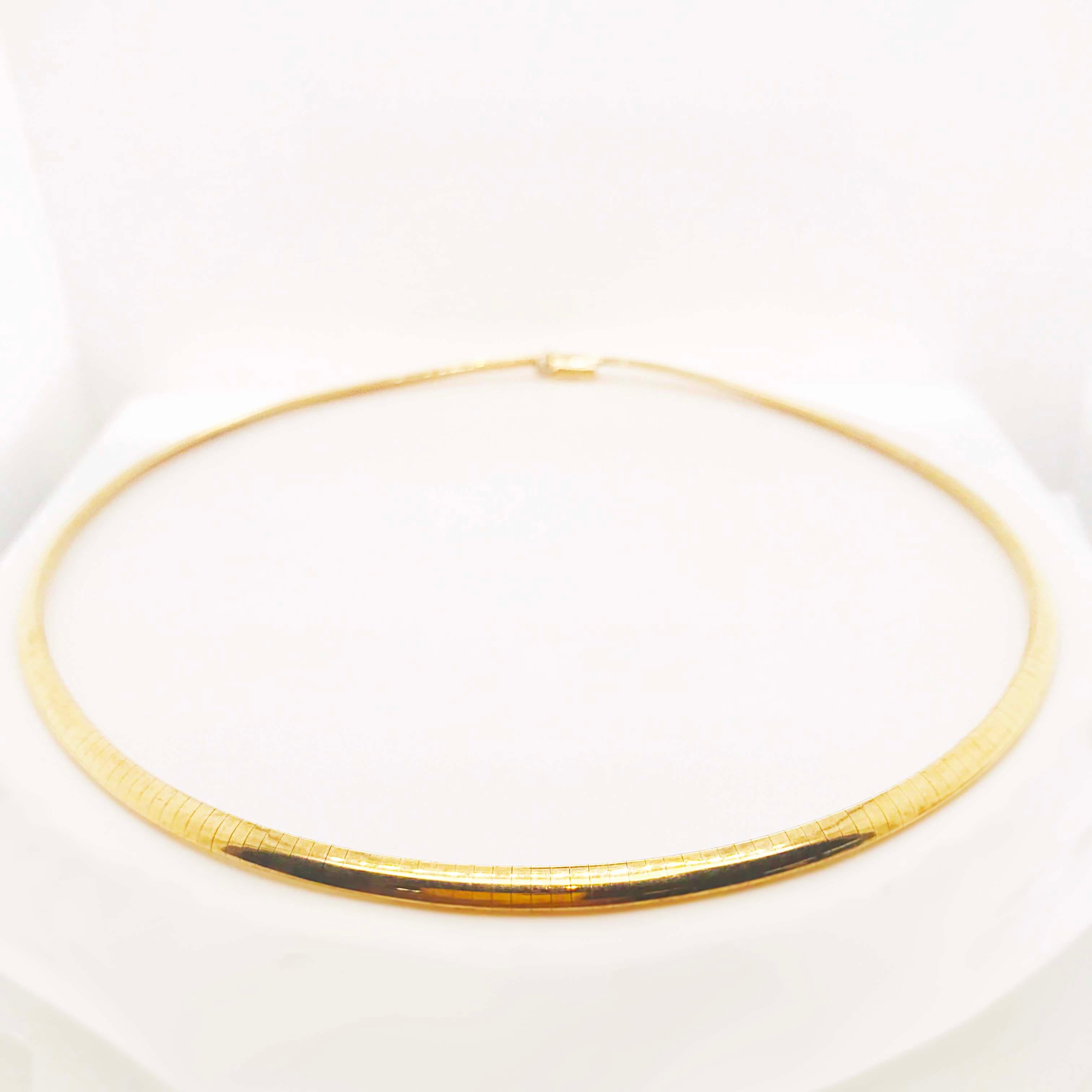 gold omega choker necklace