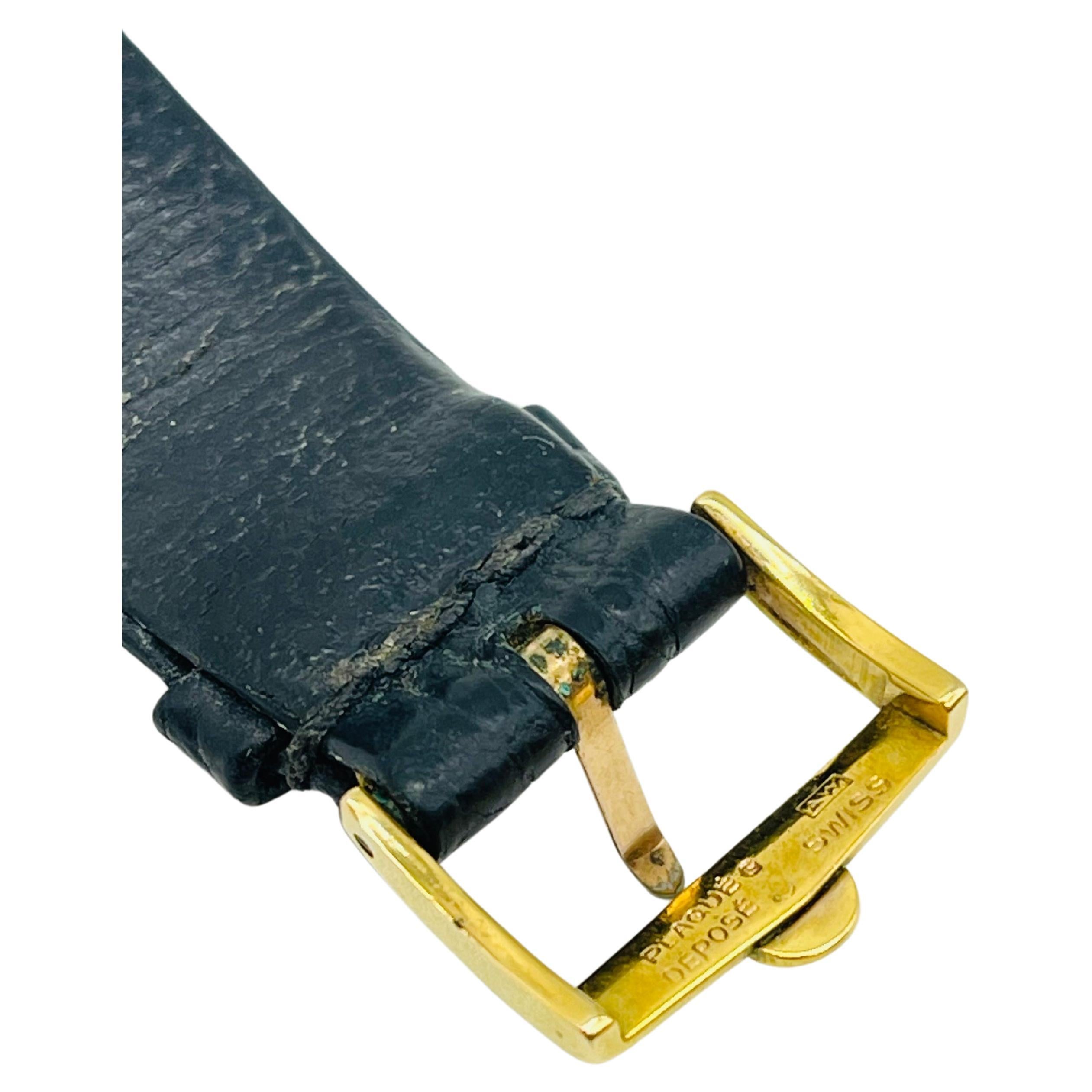 Omega Montre-bracelet chorégraphiée vintage en or 18 carats cal.33.3 1950 Bon état - En vente à Berlin, BE