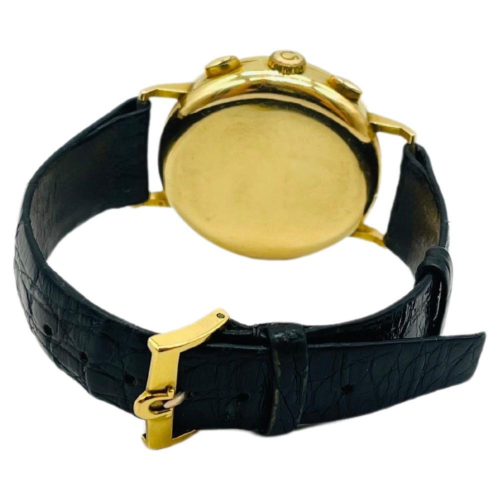 Omega Montre-bracelet chorégraphiée vintage en or 18 carats cal.33.3 1950 en vente 3