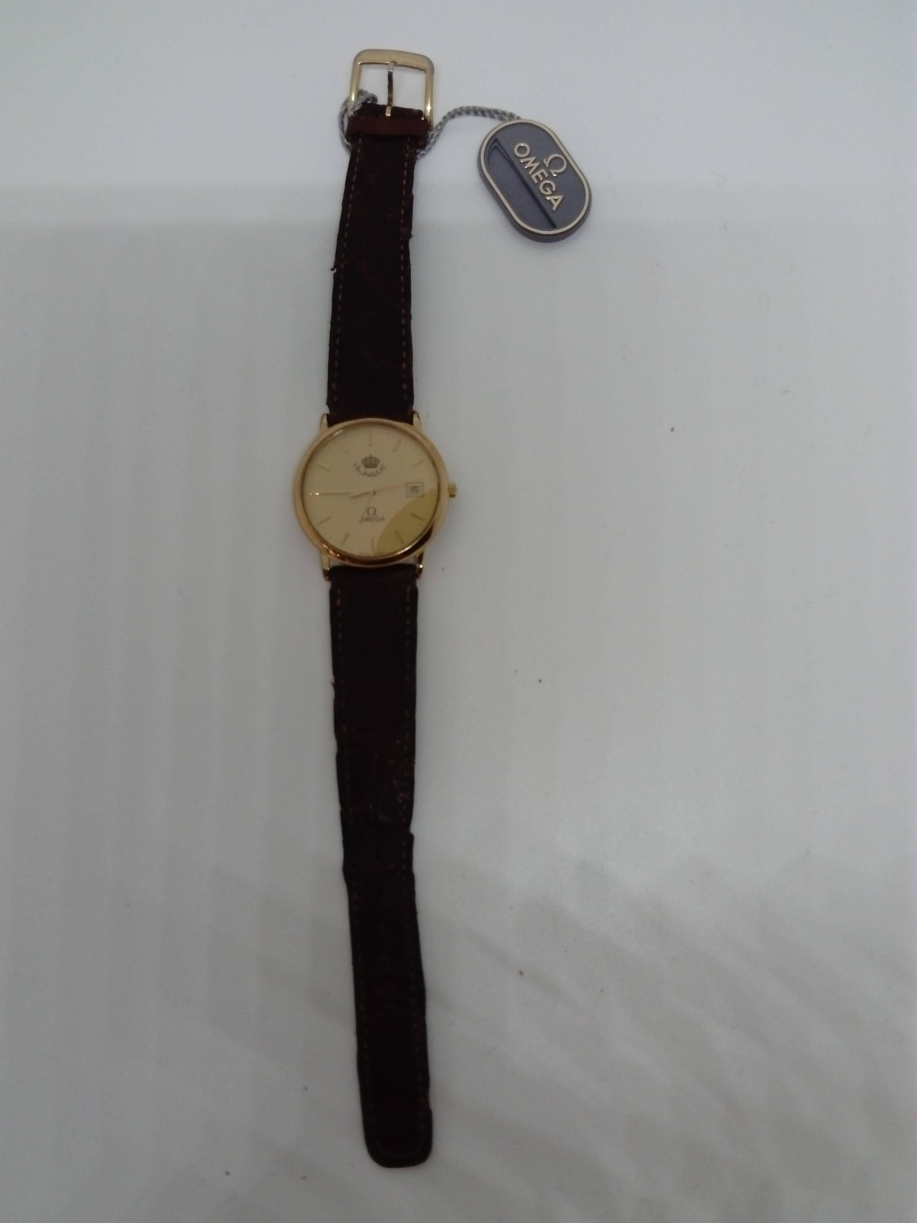 Omega City Golden Quartz Wristwatch In New Condition In Saint Ouen, FR
