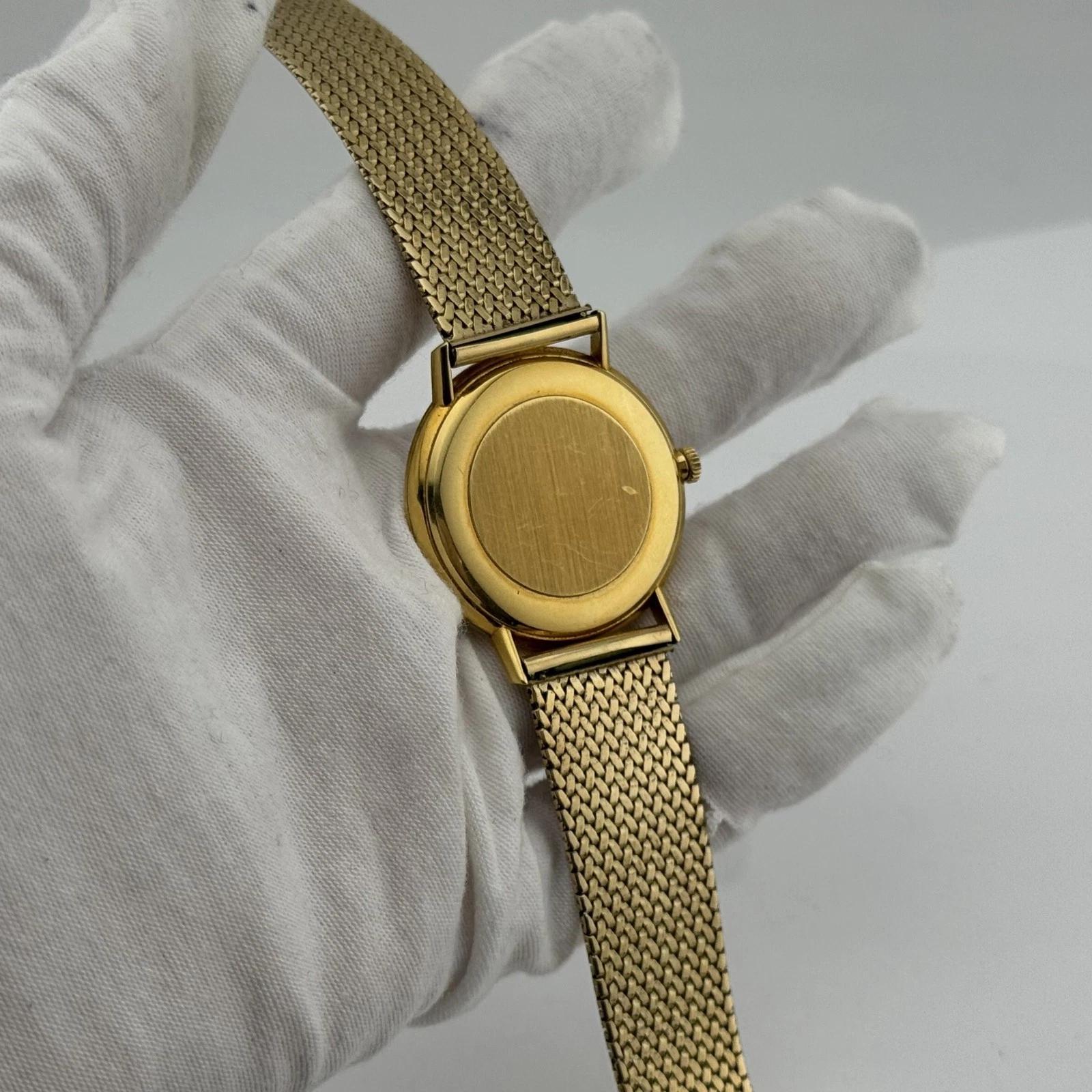 Omega Classic 131026 33mm Yellow Gold Silver Dial Wristwatch For Sale 6
