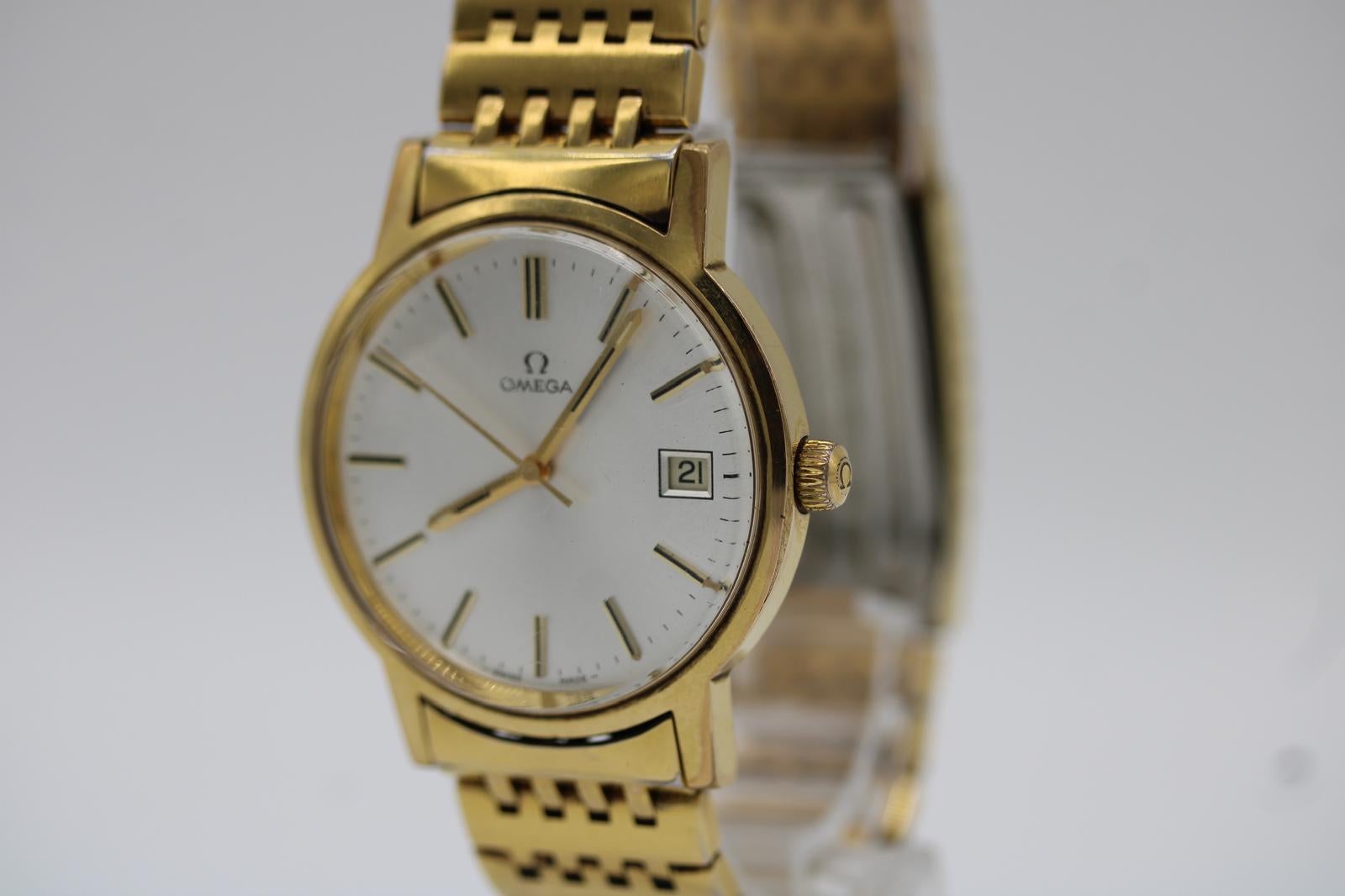 Omega Classic 1360104 Chapado en oro -  De cuerda manual - 1977 - Brazalete original en venta 1