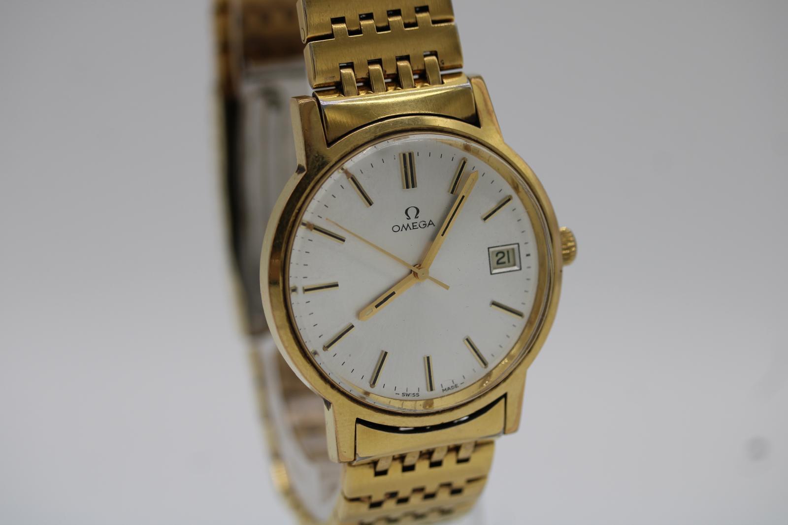 Omega Classic 1360104 Chapado en oro -  De cuerda manual - 1977 - Brazalete original en venta 2