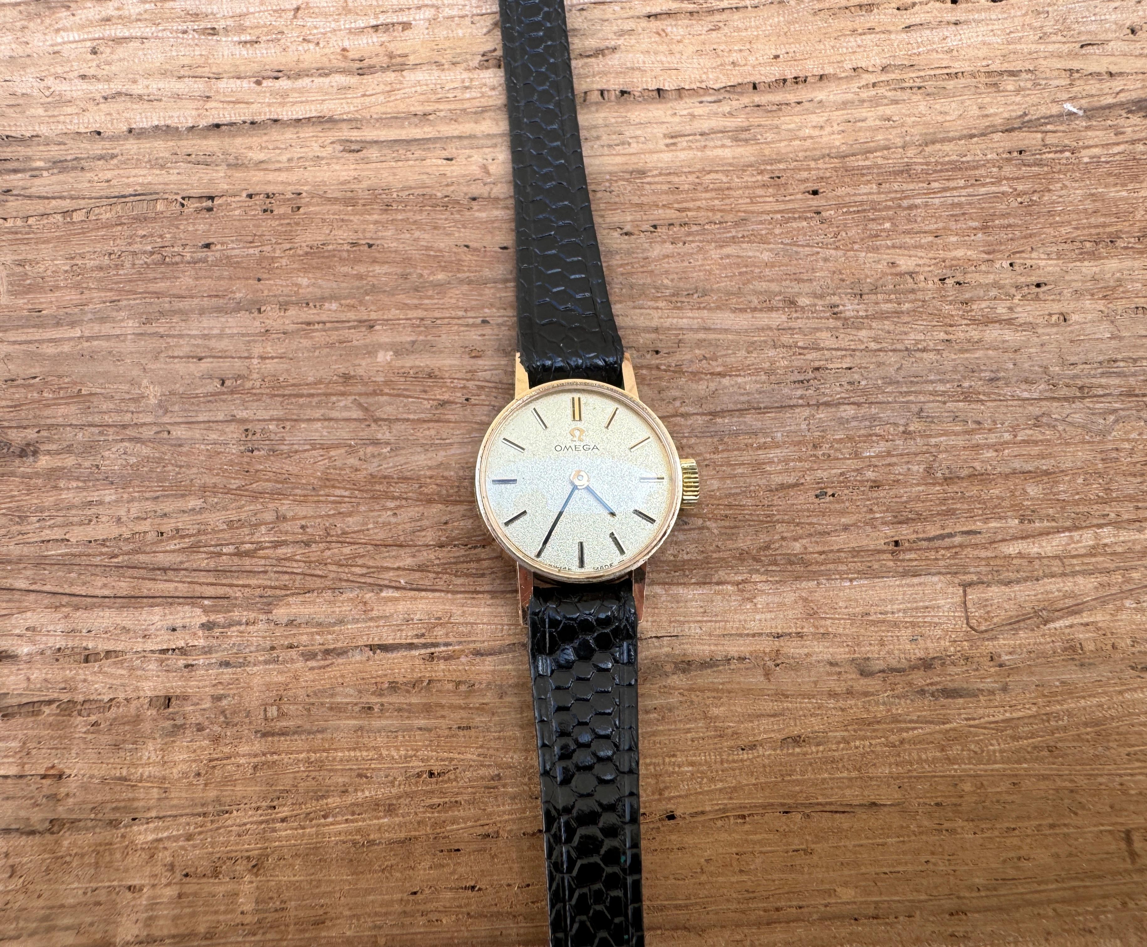 Omega Classic 5115642 Vintage 9k Gold Cal 485 Damenuhr im Angebot 7