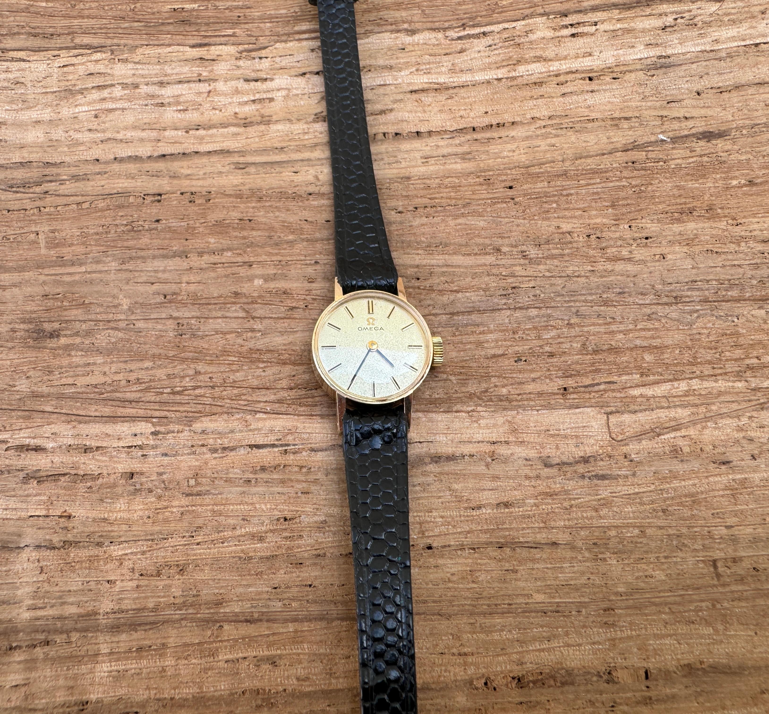Omega Classic 5115642 Vintage 9k Gold Cal 485 Damenuhr im Angebot 8