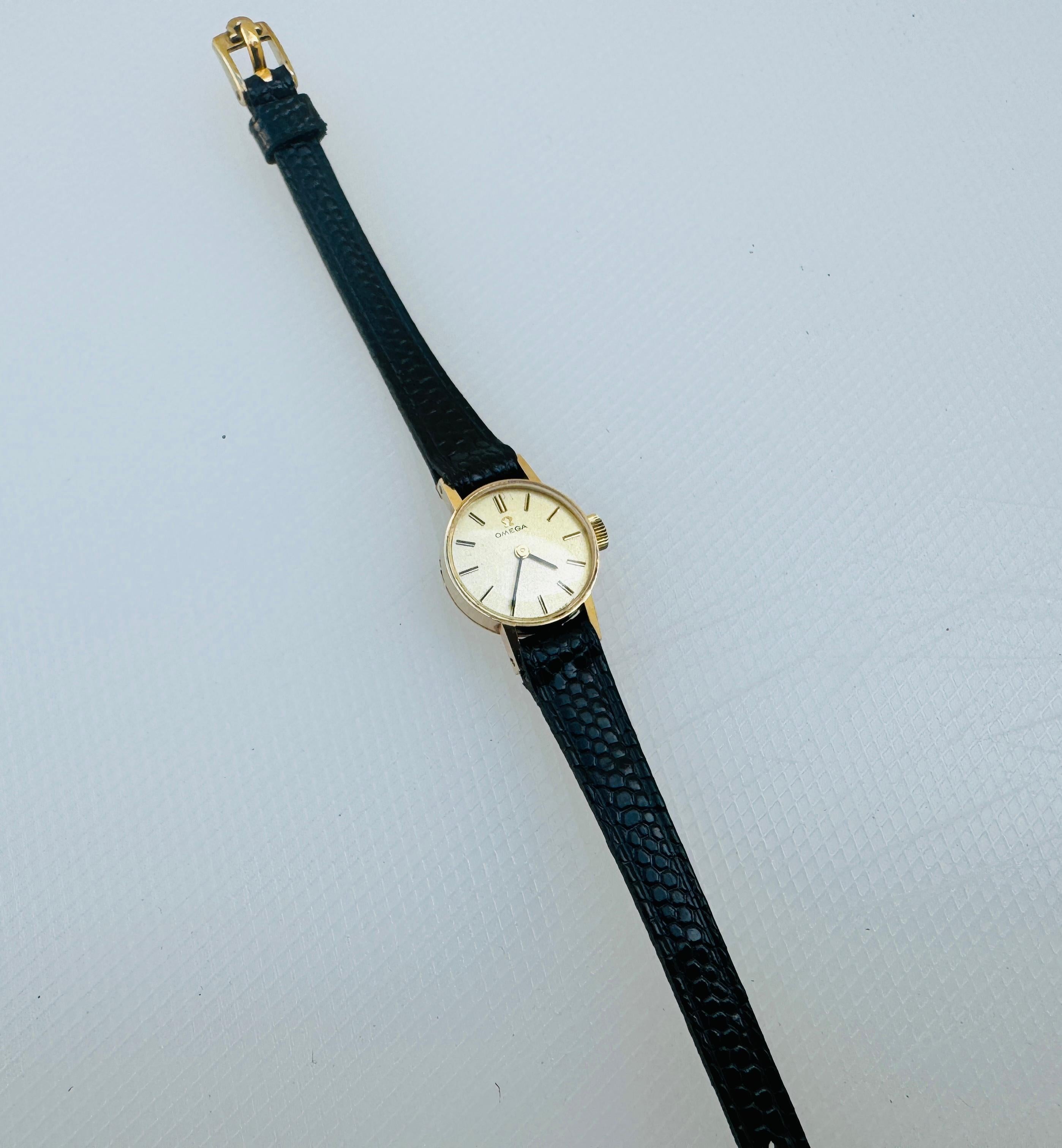 Omega Classic 5115642 Vintage 9k Gold Cal 485 Damenuhr im Angebot 10