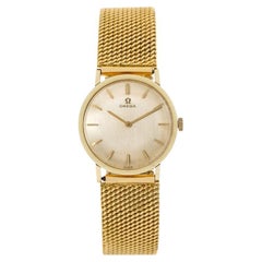 Omega Classic D6649 14k Ivory Dial Manual Watch, 18k Yellow Gold