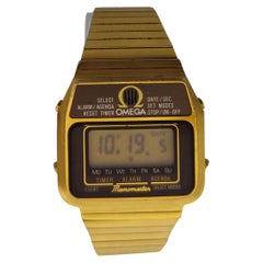 Omega Classic Excellent Vintage Memomaster 1632 gold plated quartz LCD Digital C Omega Classic Excellent Vintage Memomaster 1632 gold plated quartz LCD Digital C
