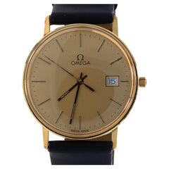 Omega Classic Men's Wristwatch - Yellow Gold 14k Quartz 1 Yr Warranty