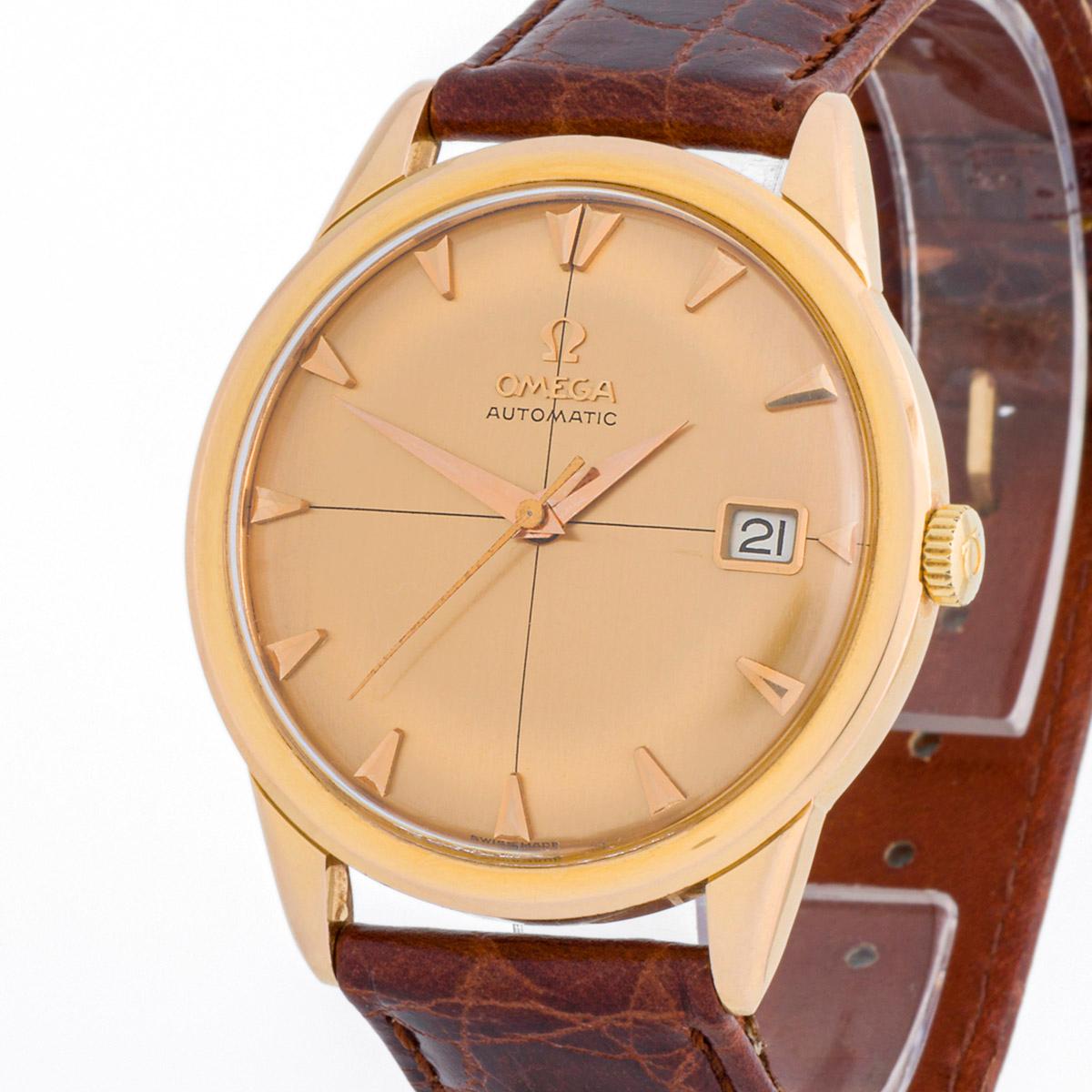 Omega Classic Vintage goldenes Zifferblatt Herren im Angebot