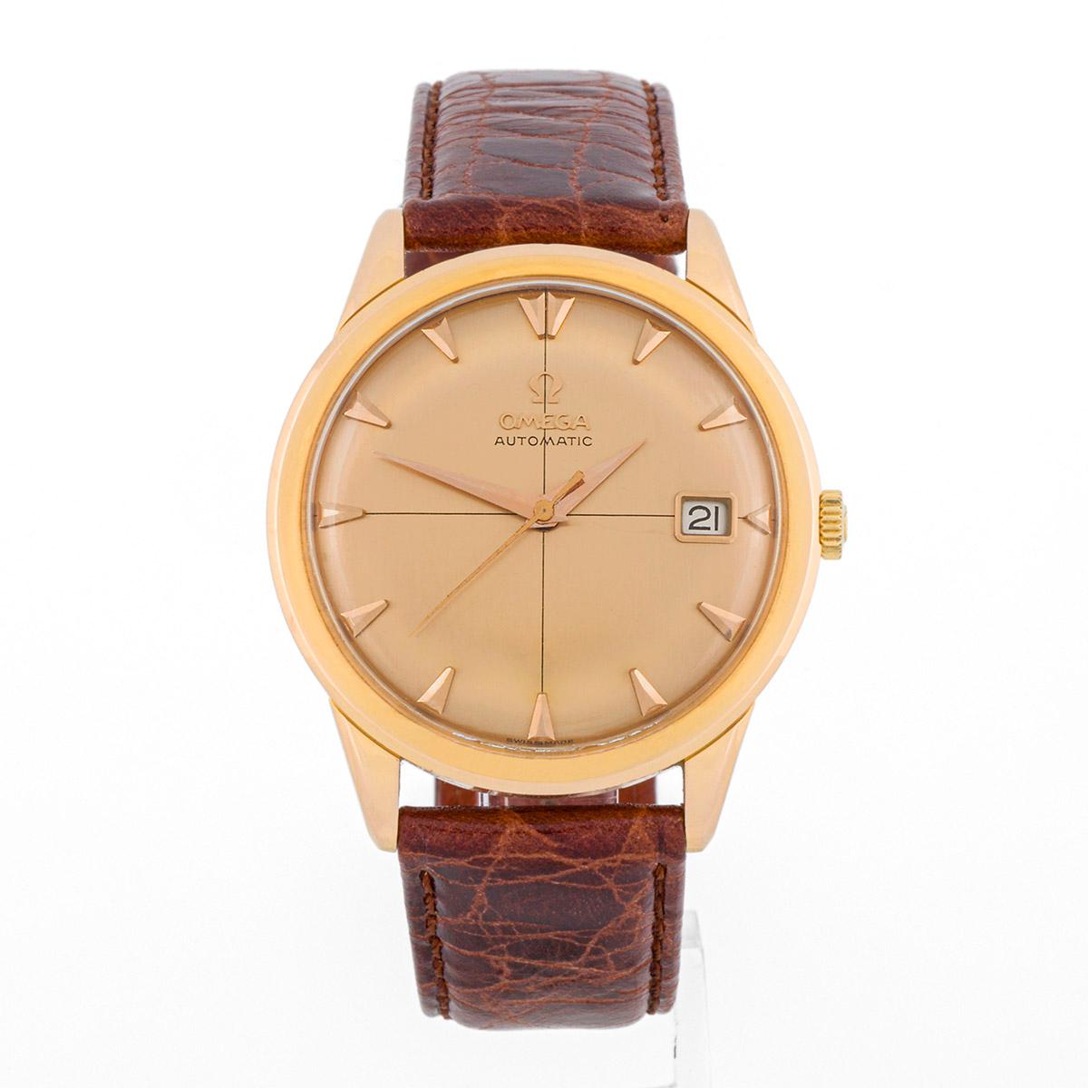Omega Classic Vintage goldenes Zifferblatt im Angebot 3