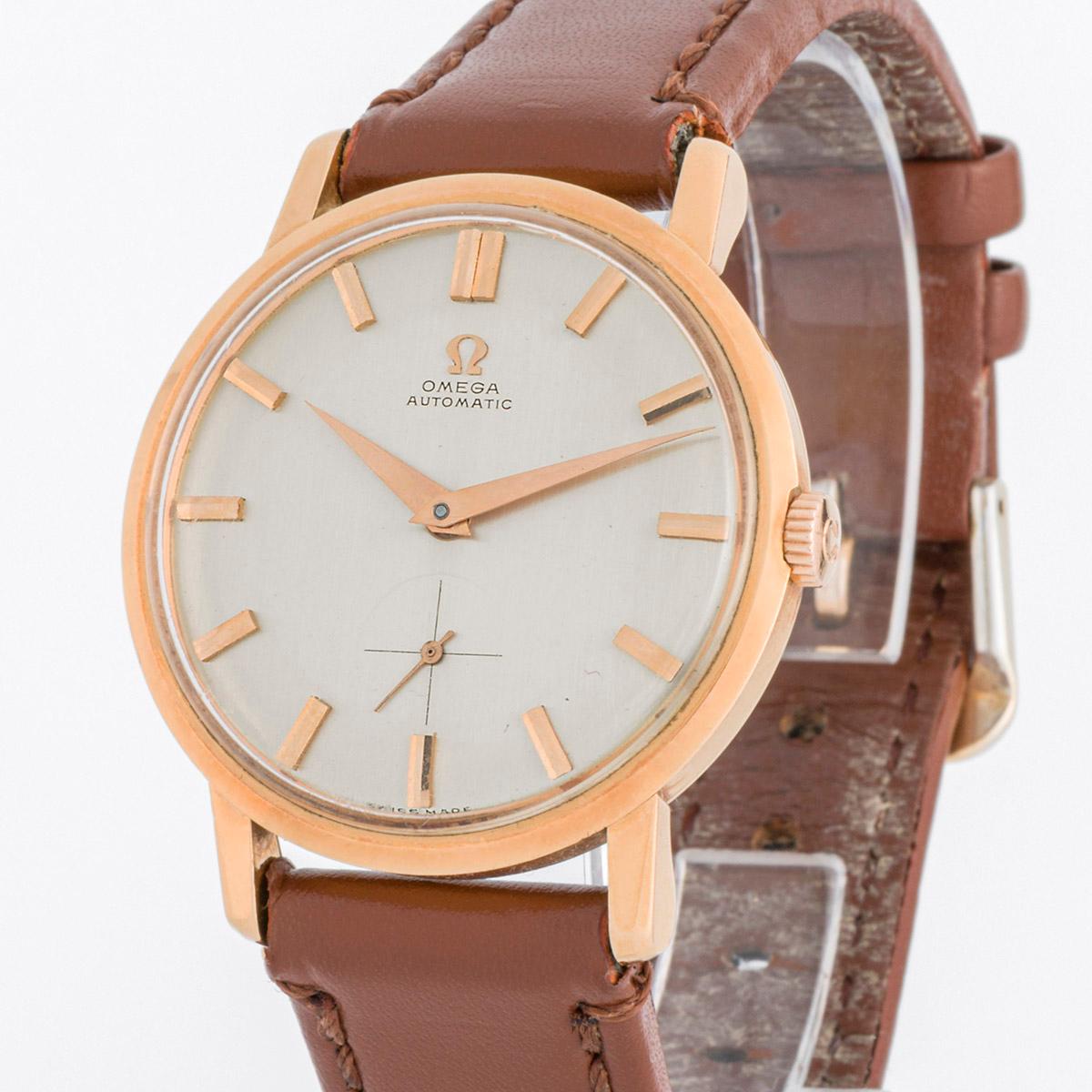 De los hombres Omega Classic vintage Caja de oro rosa en venta