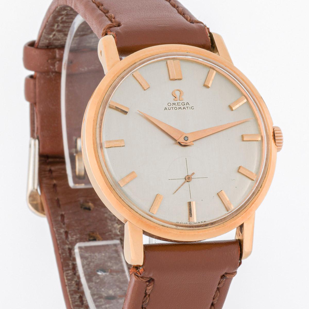 Omega Classic vintage Caja de oro rosa en venta 2