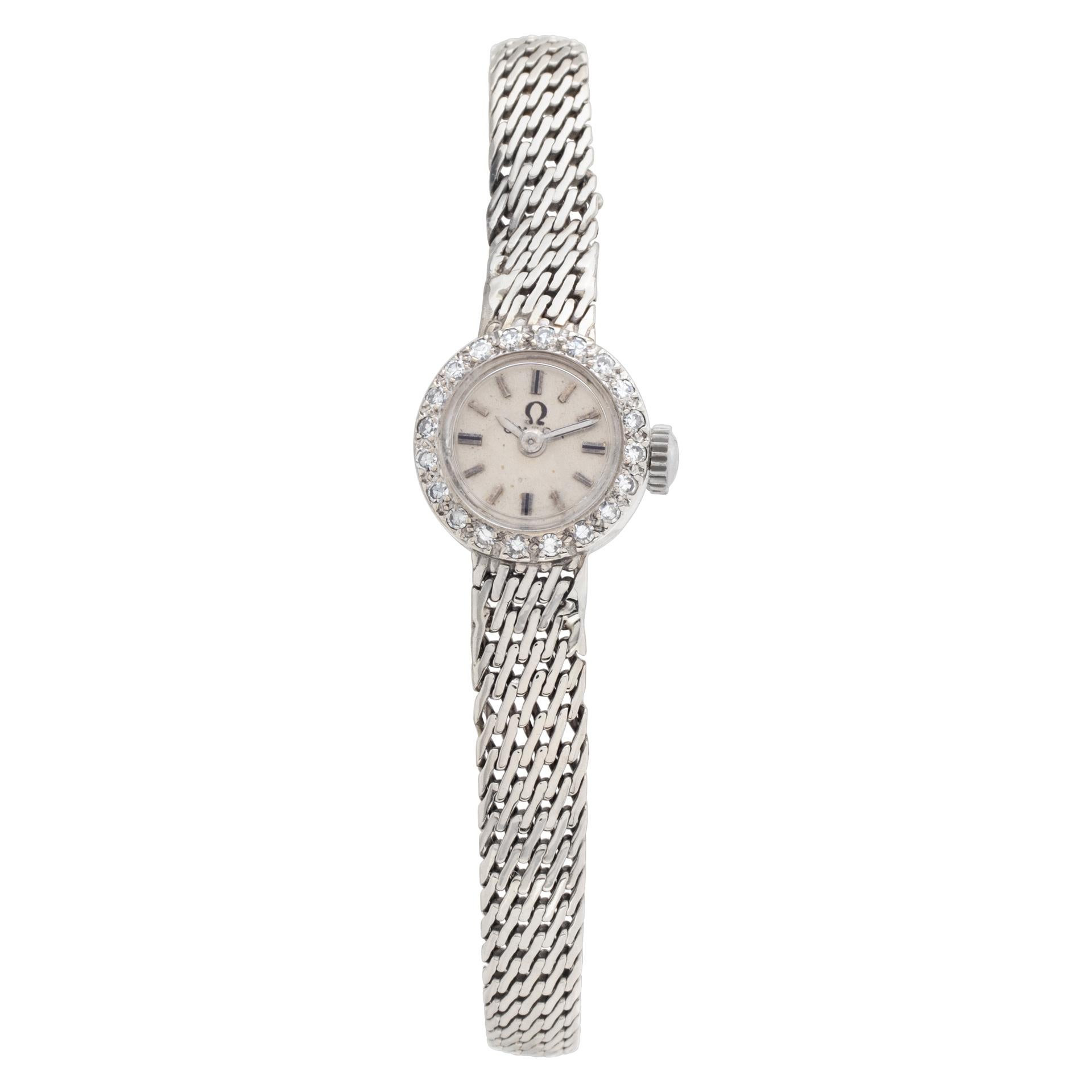 Omega Cocktail 14k white gold Manual wristwatch For Sale