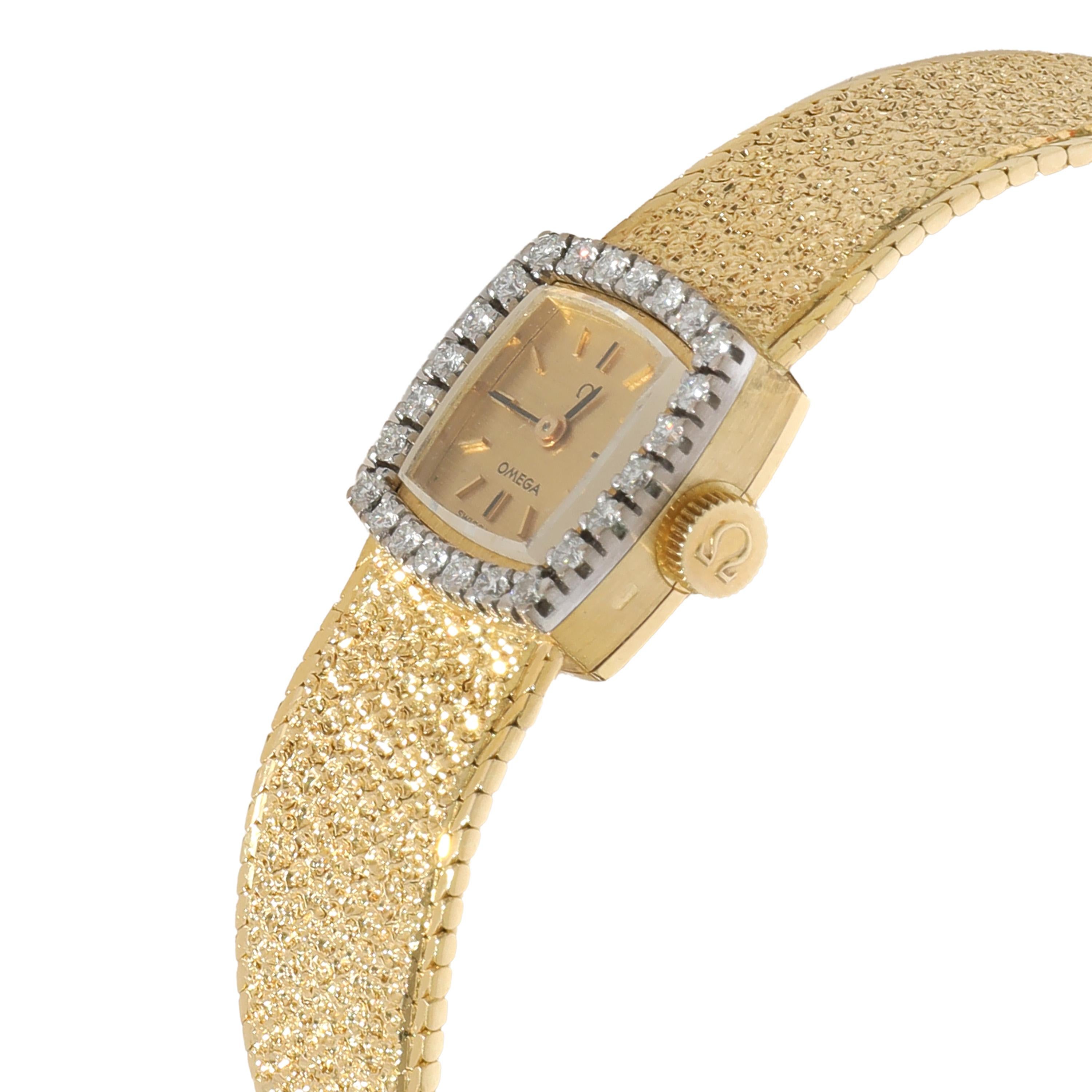 Omega Cocktail 8127 Damenuhr aus Gelbgold im Zustand „Hervorragend“ in New York, NY