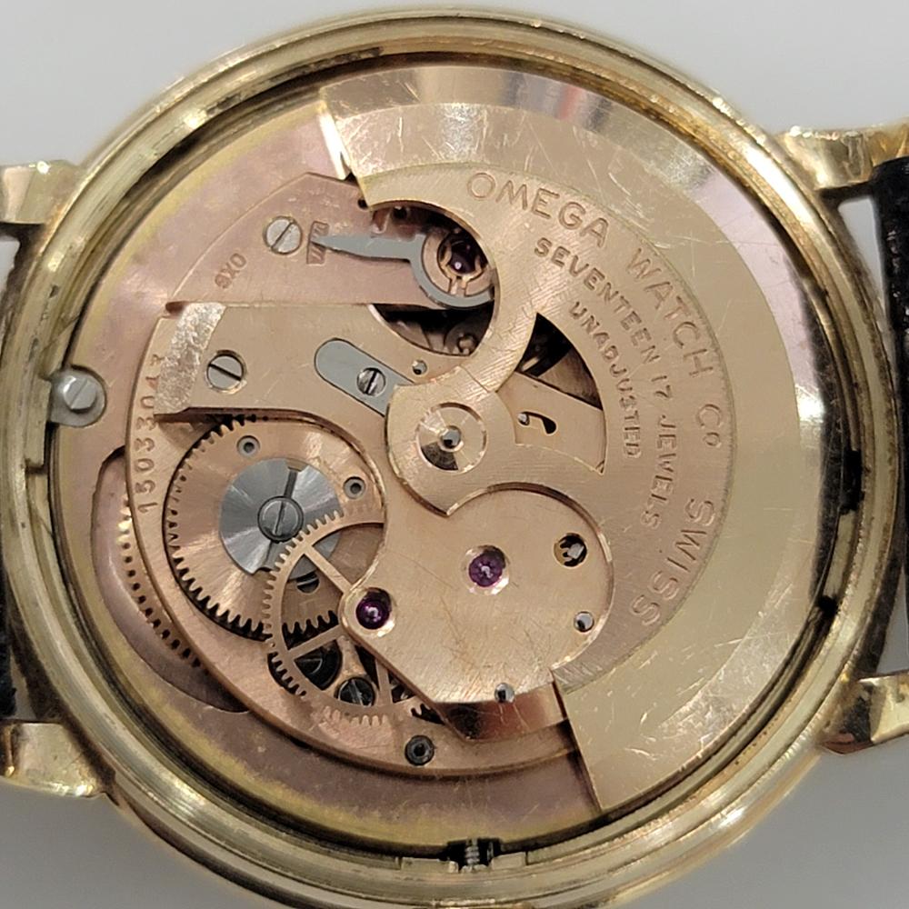Omega Collection GX6525 34mm 14k Solid Gold Mens Automatic 1950s Vintage RA579 For Sale 7