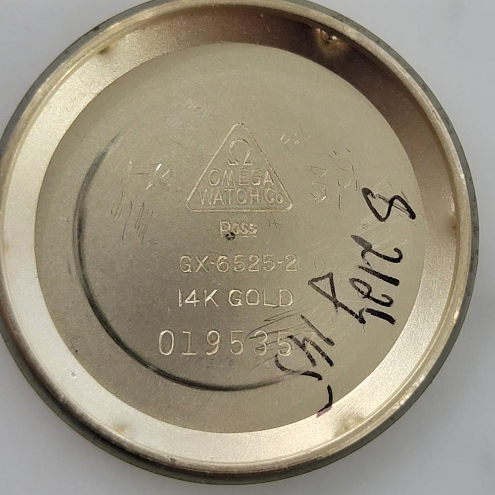 Omega Collection GX6525 34mm 14k Solid Gold Mens Automatic 1950s Vintage RA579 For Sale 8
