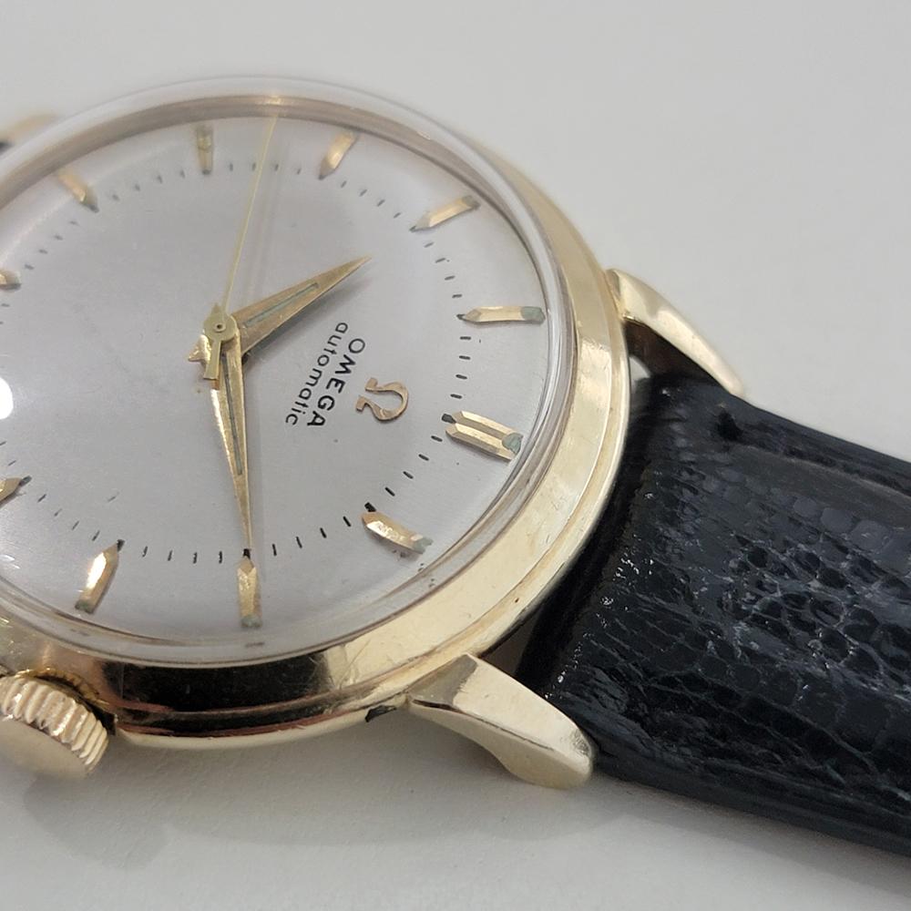 Omega Collection GX6525 34mm 14k Solid Gold Mens Automatic 1950s Vintage RA579 For Sale 2