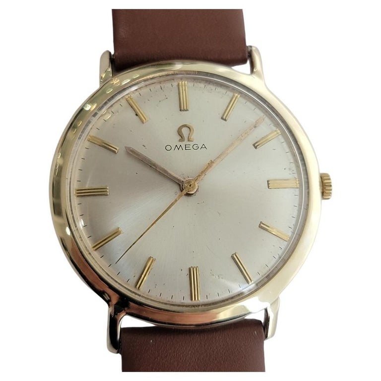 Omega 14k Solid Gold Cal 600 Mens 33mm Manual Wind 1960s Dress Watch RA667  For Sale at 1stDibs
