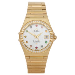 Omega Constellation 0 1197.79.00 Ladies Yellow Gold Iris Mid Size Automatic Watc