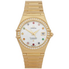 Omega Constellation 1197.79.00 Ladies Yellow Gold Iris Watch