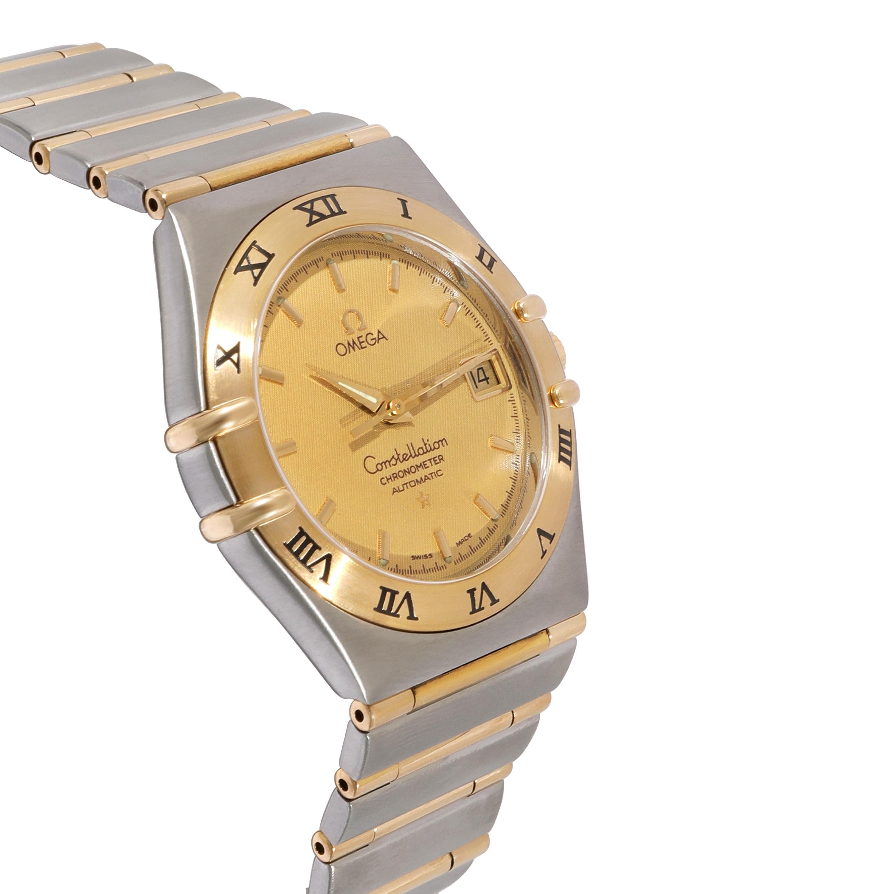 omega constellation 18k gold mens watch