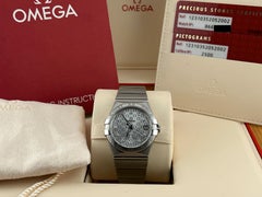 Omega Constellation 123.10.35.20.52.002 Silver Diamond Dial Box Papers 35mm