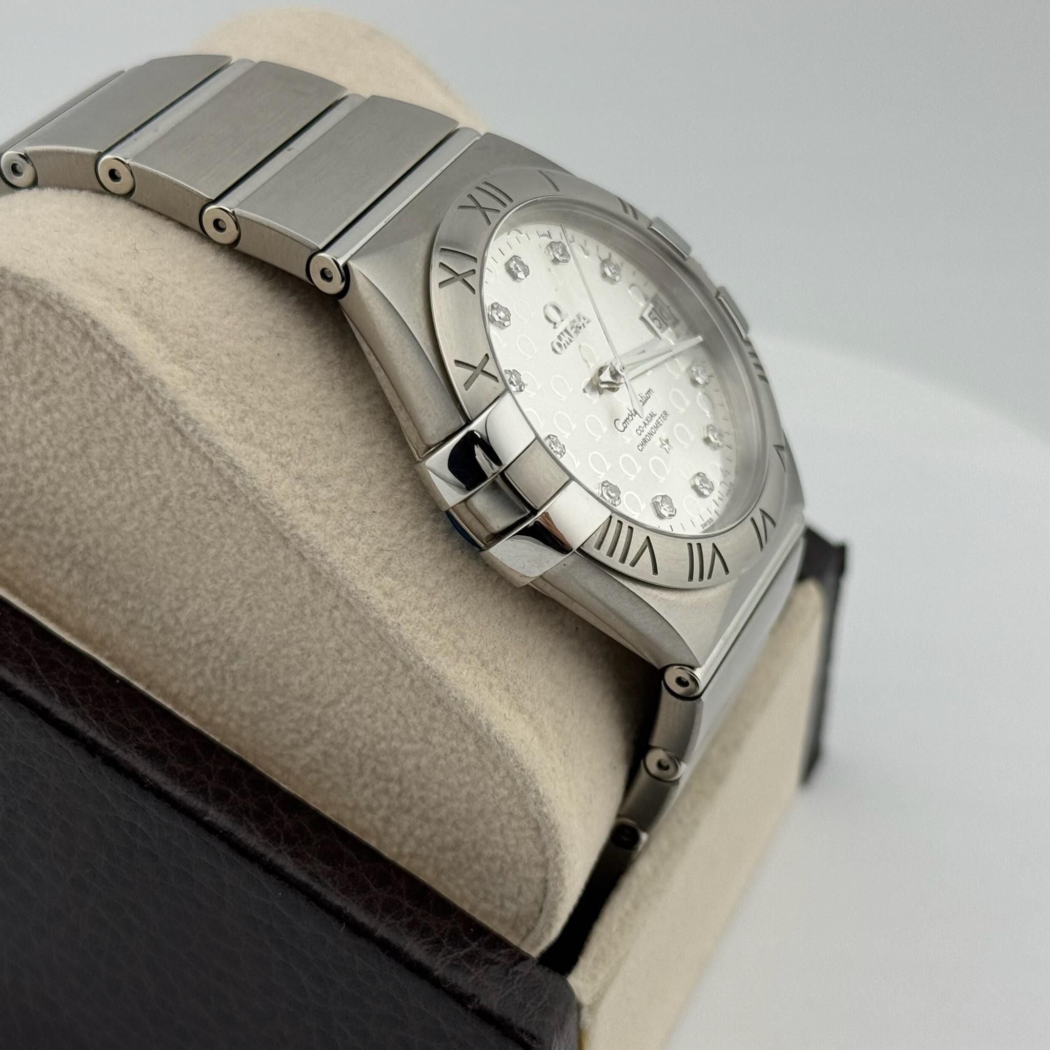 Omega Constellation 123.10.35.20.52.002 Plata Esfera Diamante Caja Papeles 35mm en venta 1