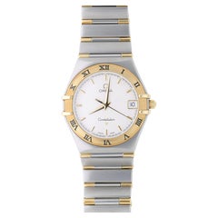 Omega Constellation 1312.30 Two Tone 33mm Roman Bezel White Dial Full Set Watch