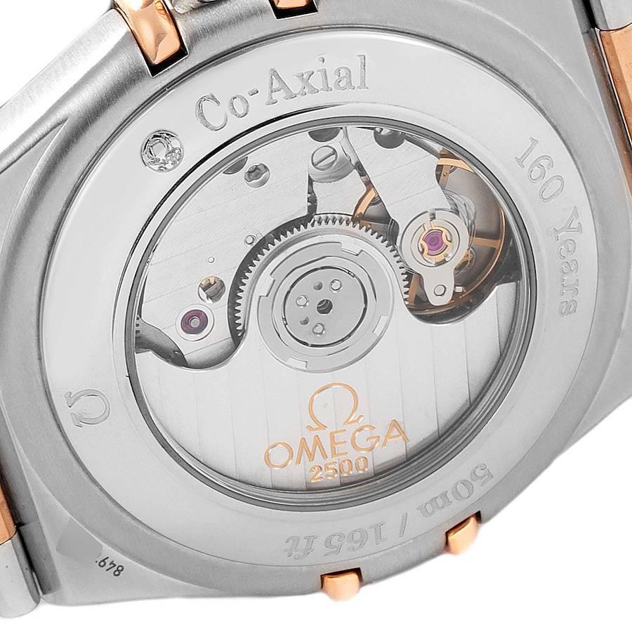 Men's Omega Constellation 160 Years Steel Rose Gold Diamond Watch 111.25.36.20.52.001