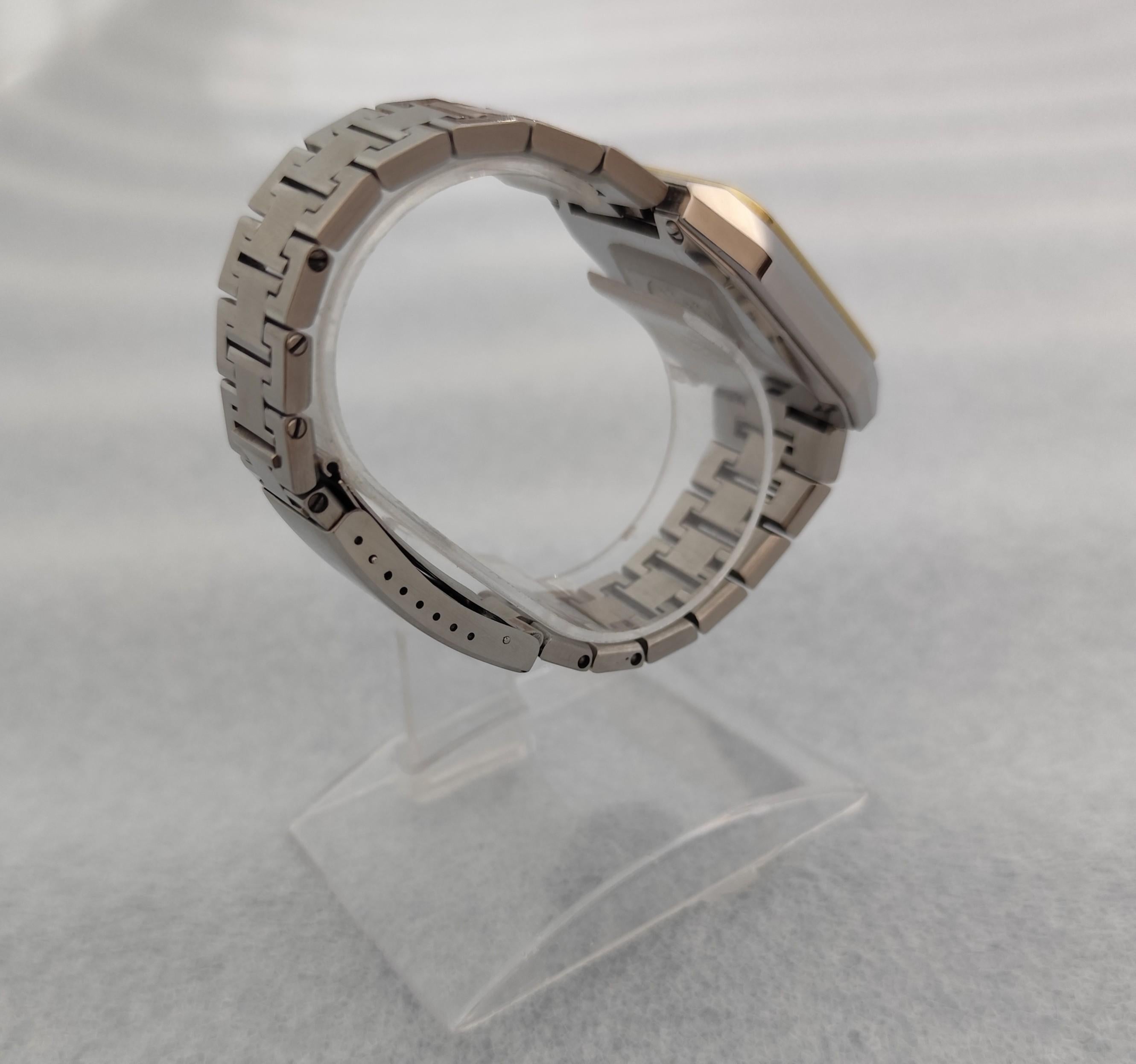 Omega Constellation 1680062 Schwarzes Diamant-Zifferblatt 18K Gold Edelstahl Uhr im Angebot 8