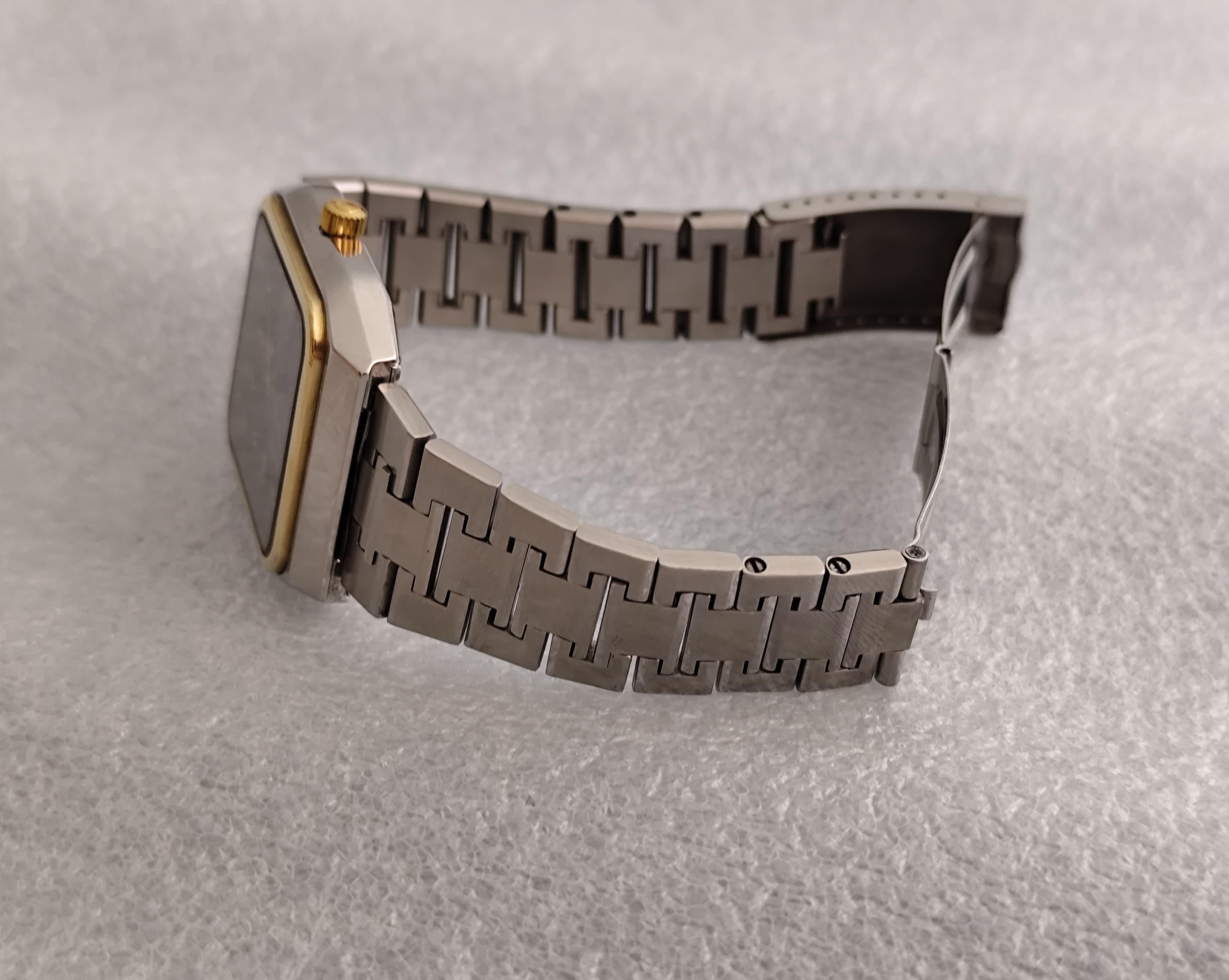 Omega Constellation 1680062 Schwarzes Diamant-Zifferblatt 18K Gold Edelstahl Uhr im Angebot 4