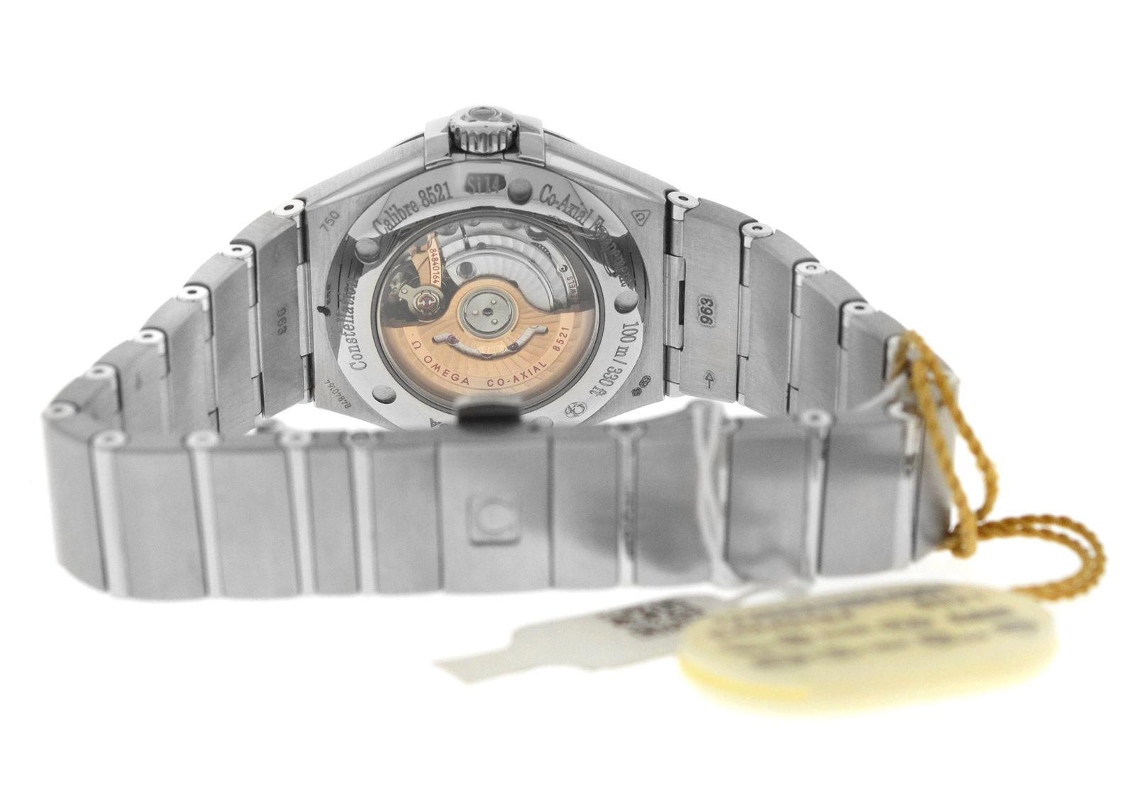 Women's Omega Constellation 18 Karat Gold Diamond Automatic Watch For Sale