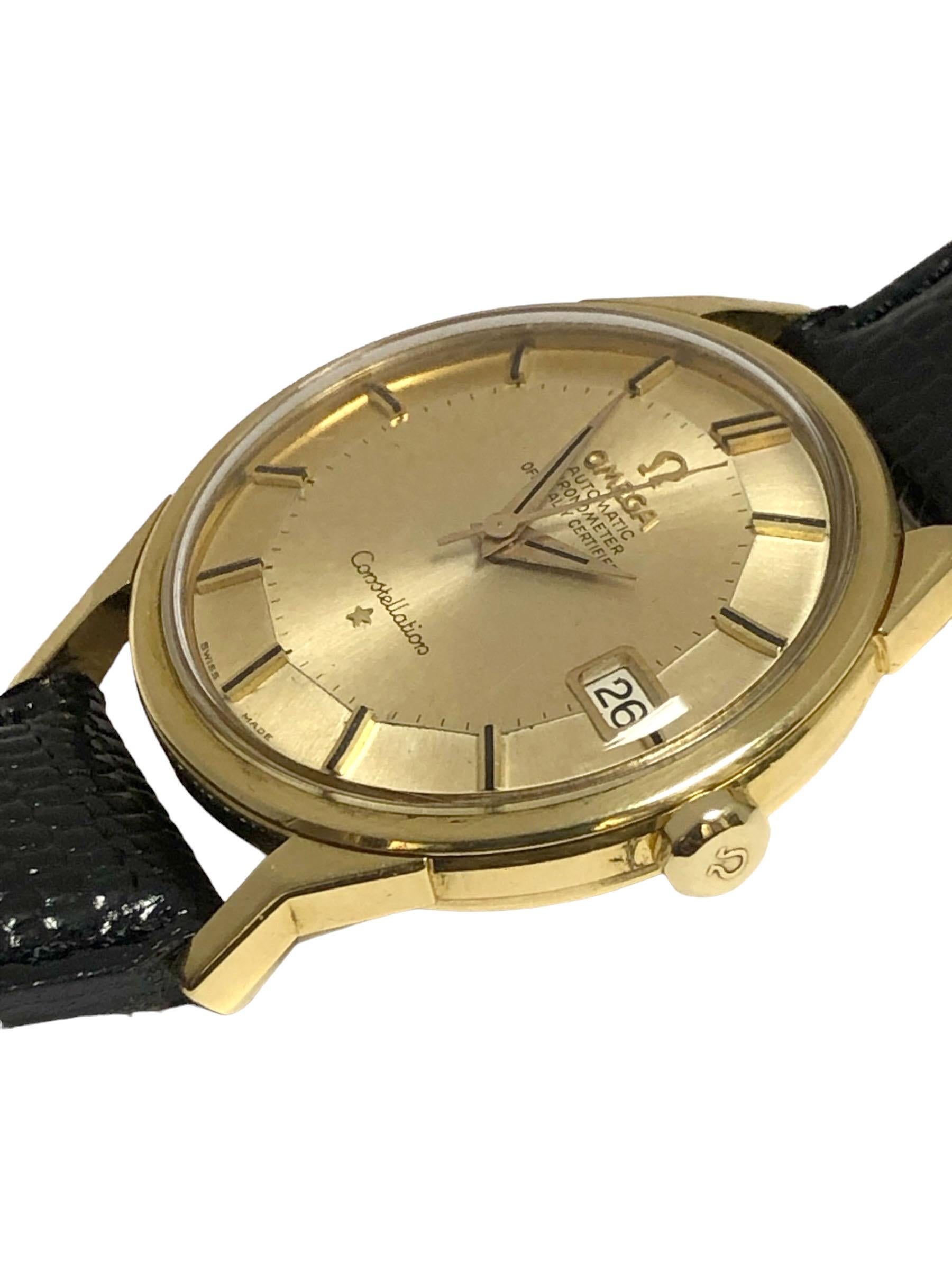 Women's or Men's Omega Constellation 18k 1960s Automatic Wrist Watch