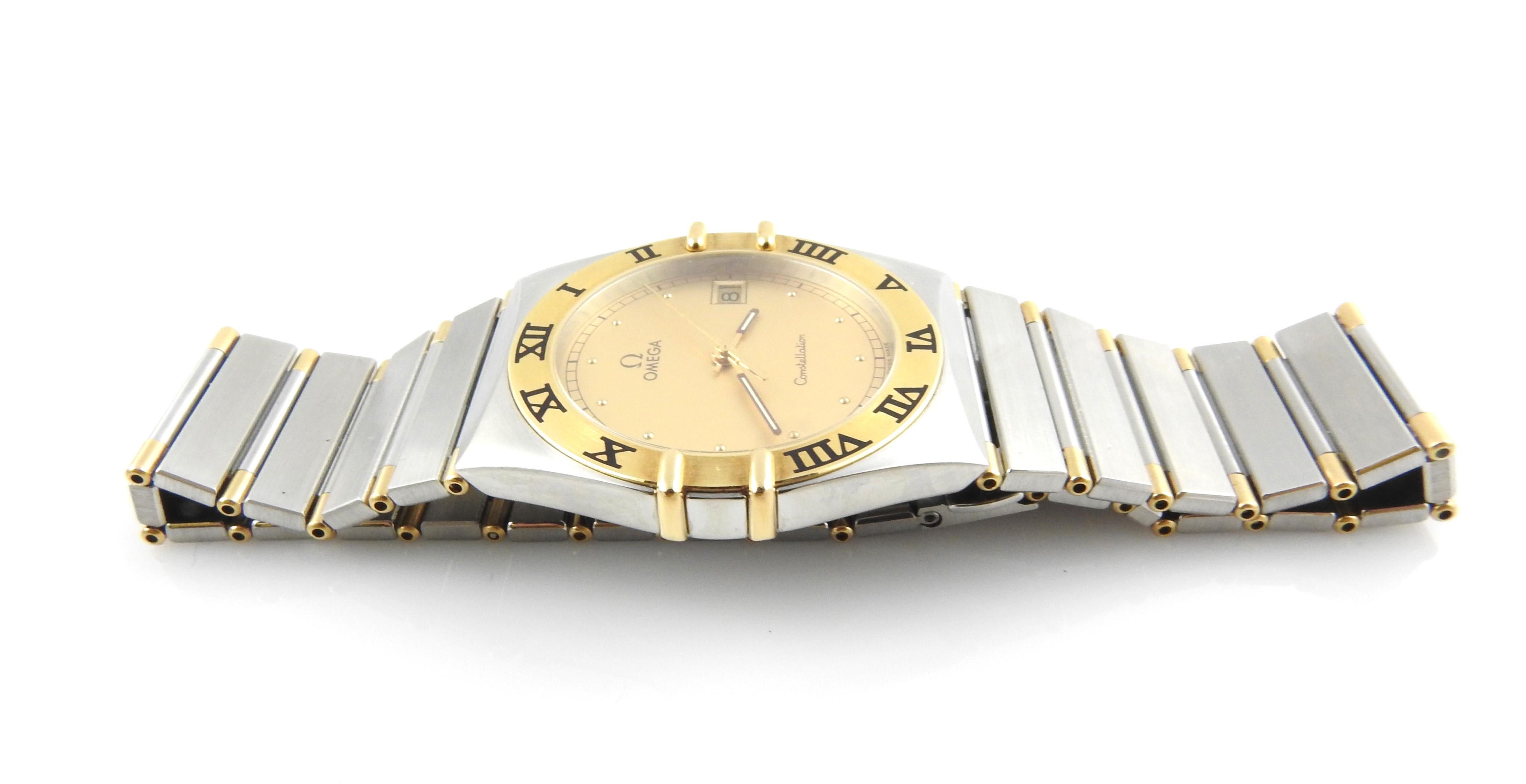 omega constellation gold dial