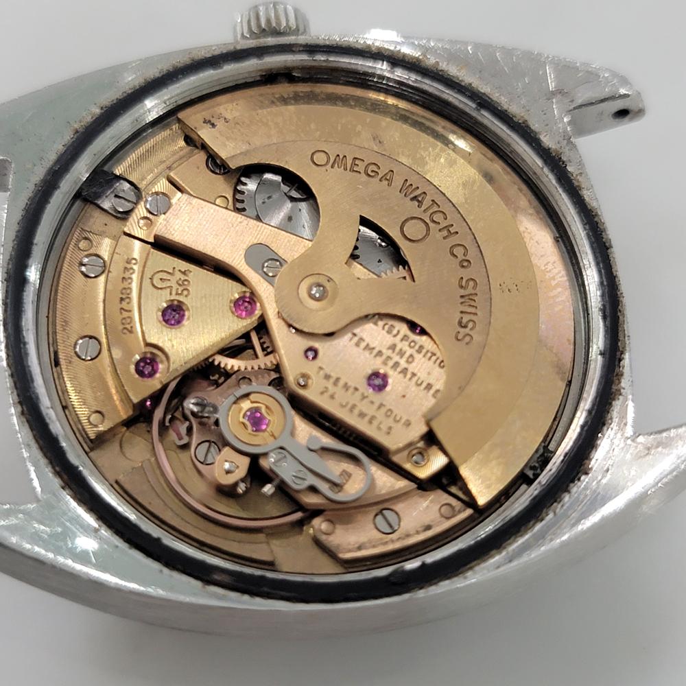 Omega Constellation 18k Gold Lünette Herren Datum Automatik 1960er Jahre Vintage RA539 im Angebot 8