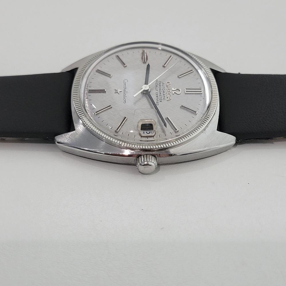Omega Constellation 18k Gold Lünette Herren Datum Automatik 1960er Jahre Vintage RA539 im Angebot 1