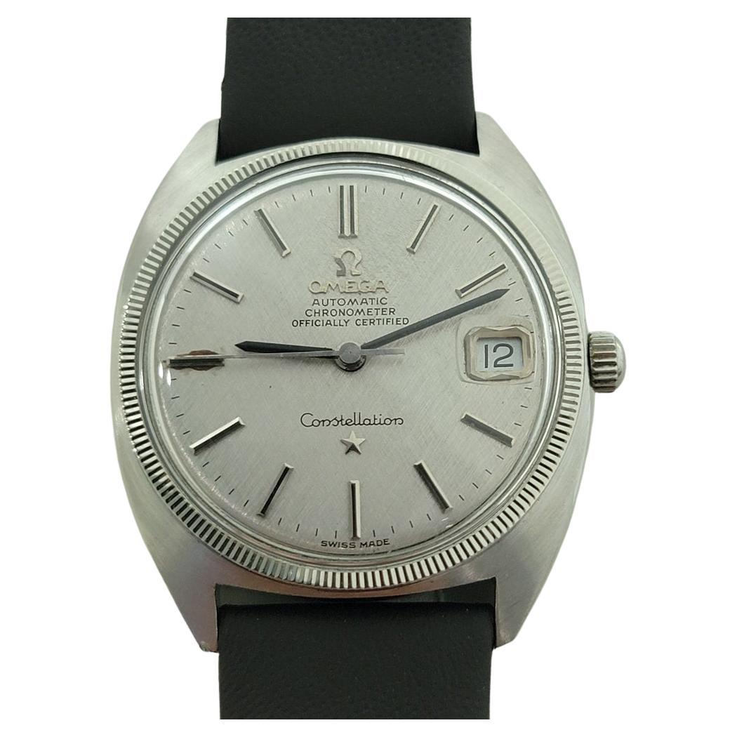 Omega Constellation 18k Gold Bezel Mens Date Automatic 1960s Vintage RA539