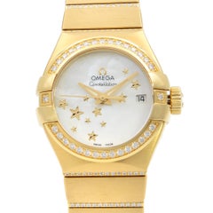 Omega Constellation 18K Gold Diamond Dial Women's Watch 123.55.27.20.05.002