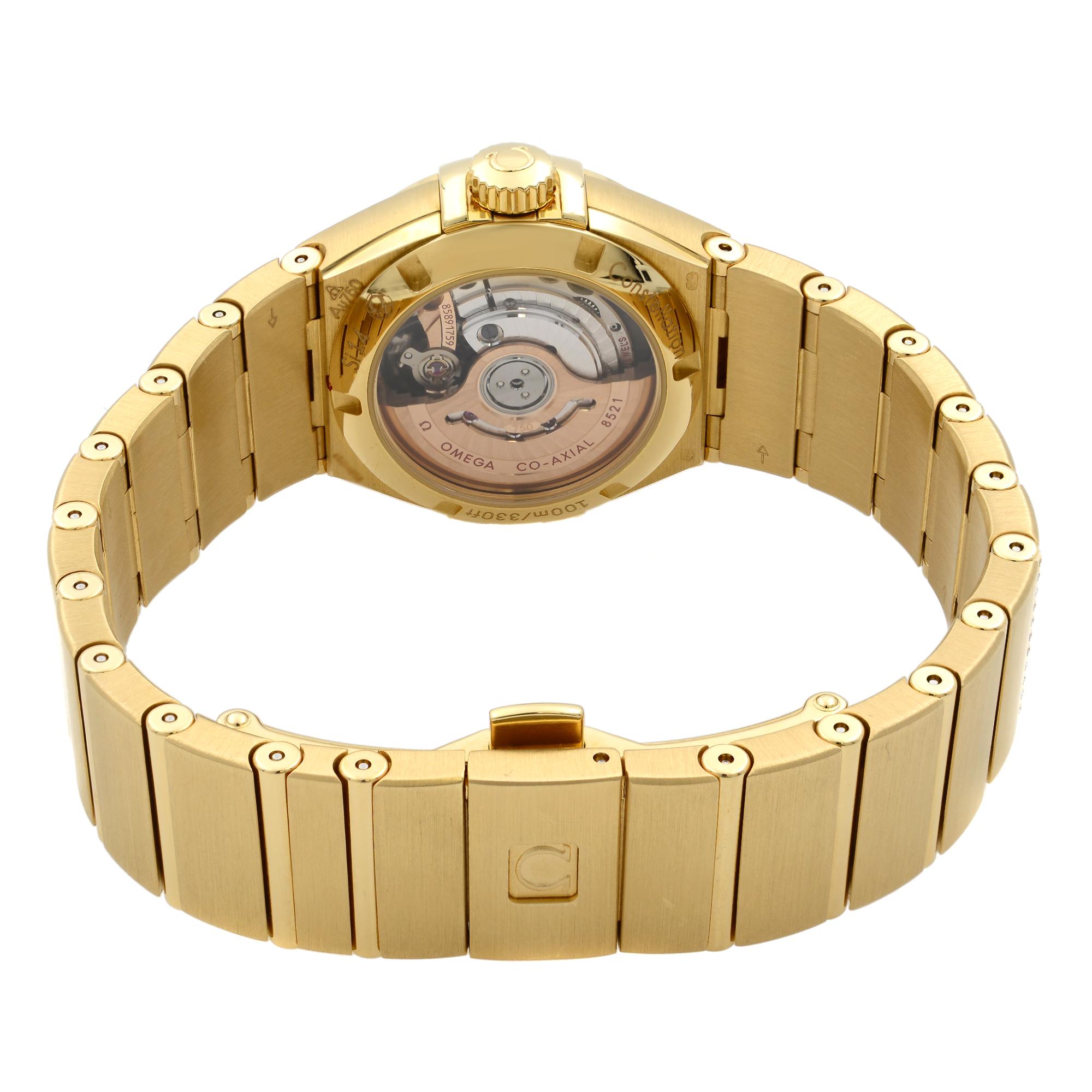 Omega Montre Constellation en or 18 carats avec cadran en diamants pour femme 123.55.27.20.05.002 en vente 1