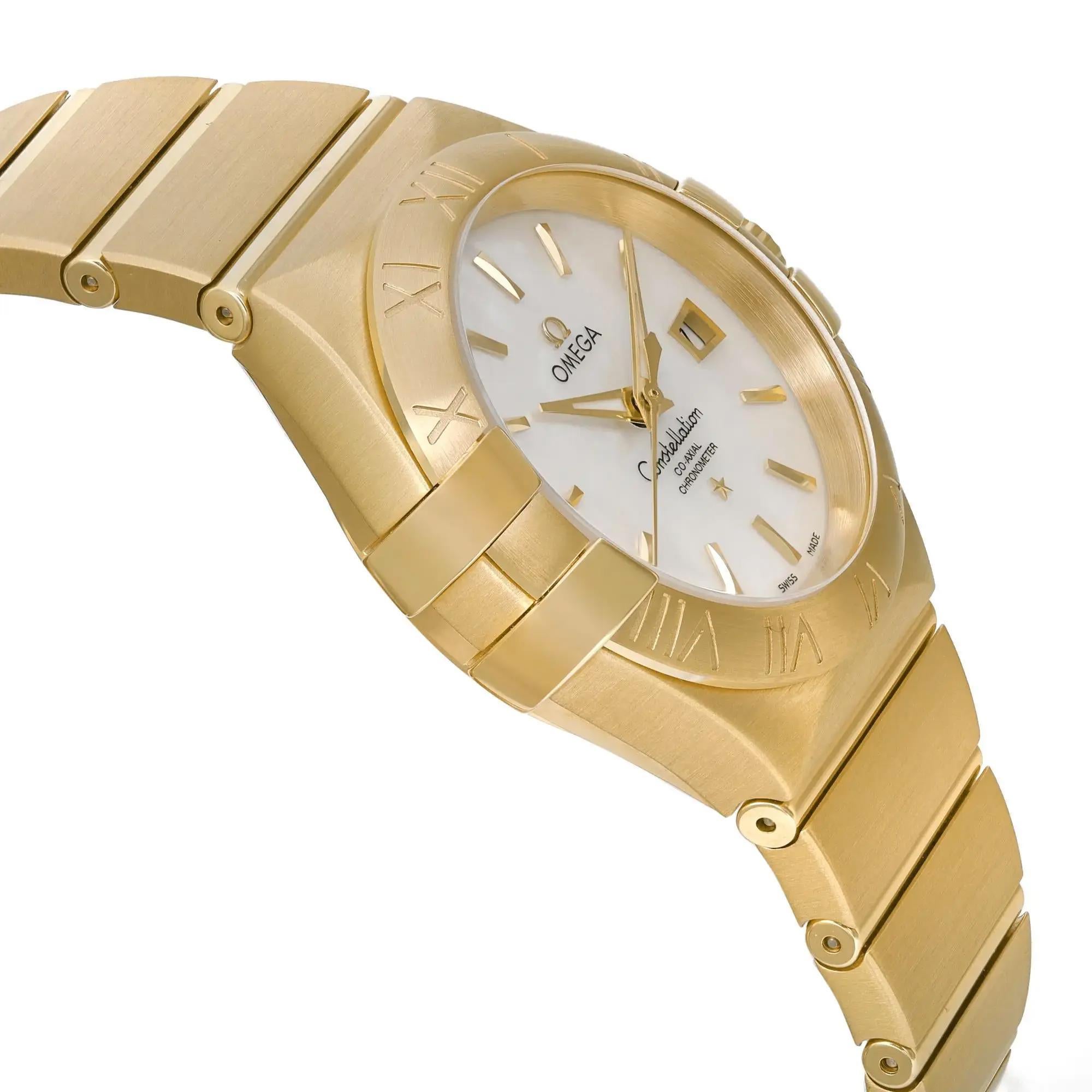Women's Omega Constellation 18K Gold MOP Dial Womens Watch 123.50.31.20.05.002 For Sale