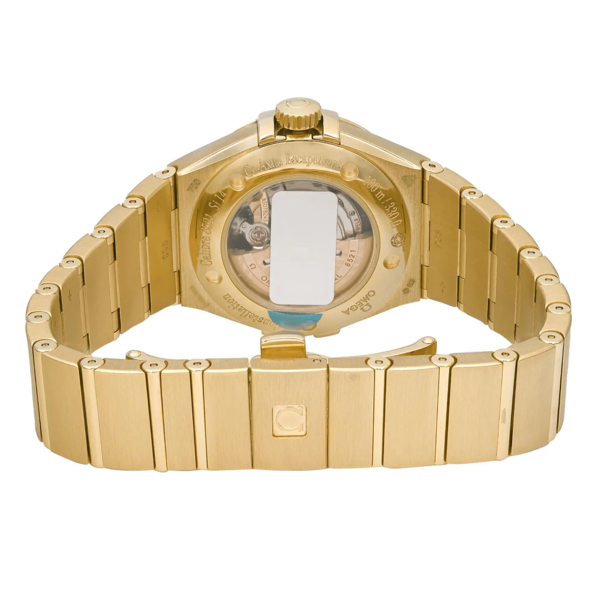 Omega Constellation Montre pour femme en or 18 carats avec cadran MOP 123.50.31.20.05.002 en vente 1