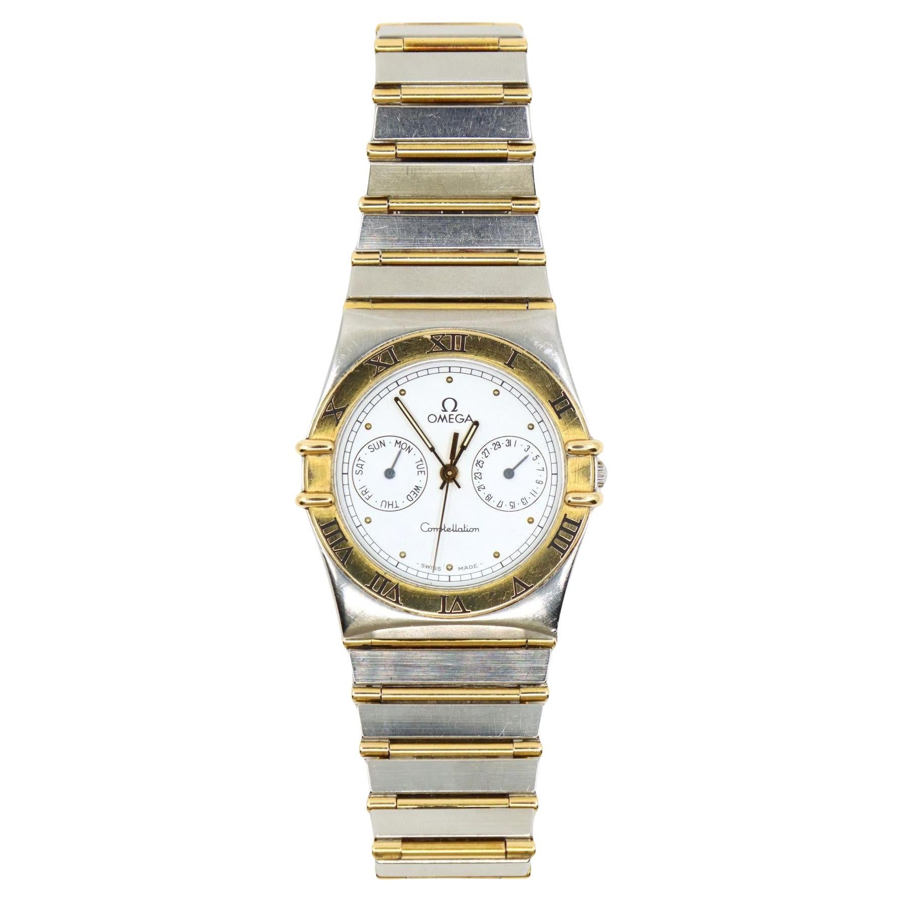 Omega Constellation 18K Gold & Edelstahl Quarzuhr